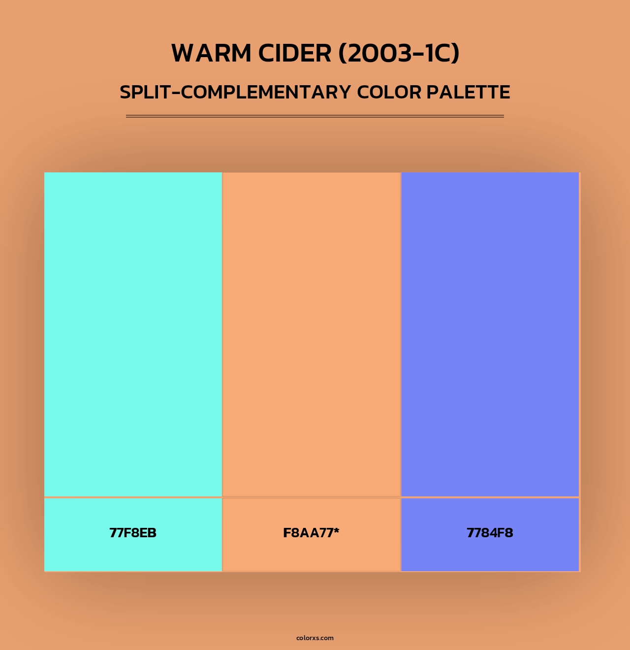 Warm Cider (2003-1C) - Split-Complementary Color Palette