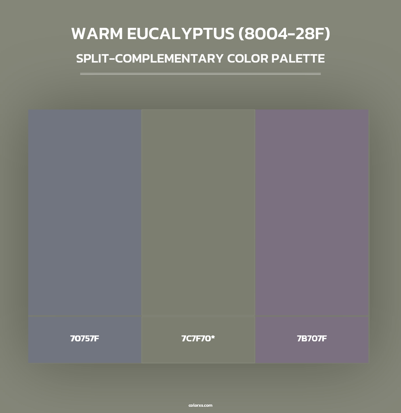 Warm Eucalyptus (8004-28F) - Split-Complementary Color Palette