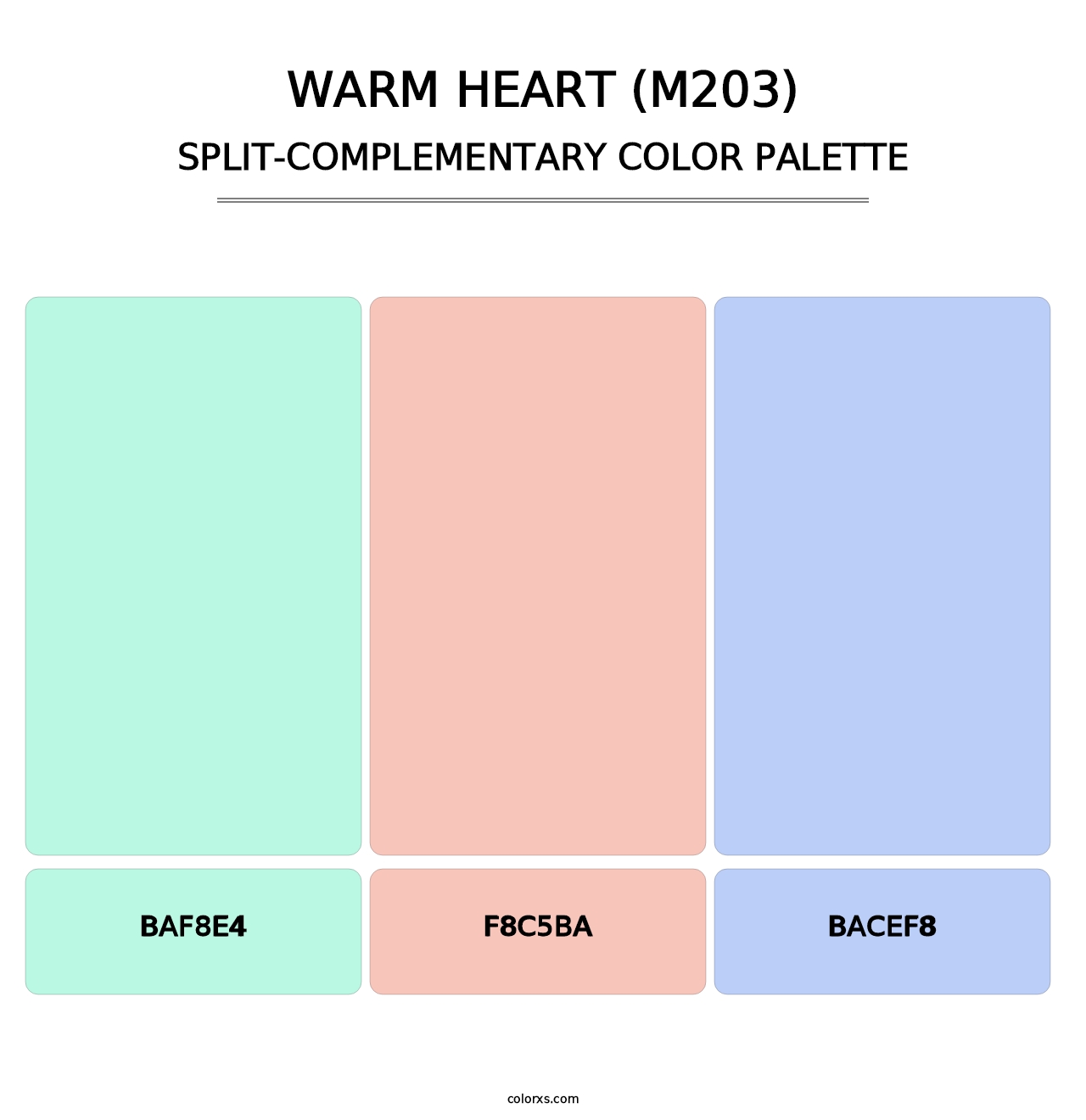 Warm Heart (M203) - Split-Complementary Color Palette