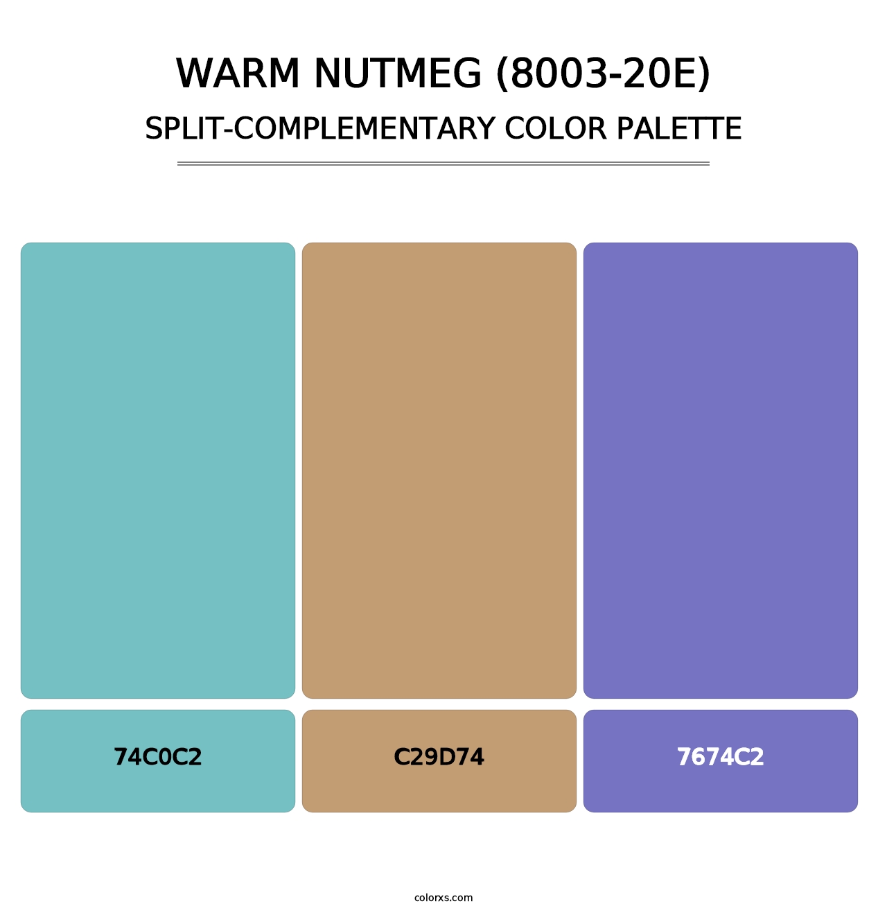 Warm Nutmeg (8003-20E) - Split-Complementary Color Palette
