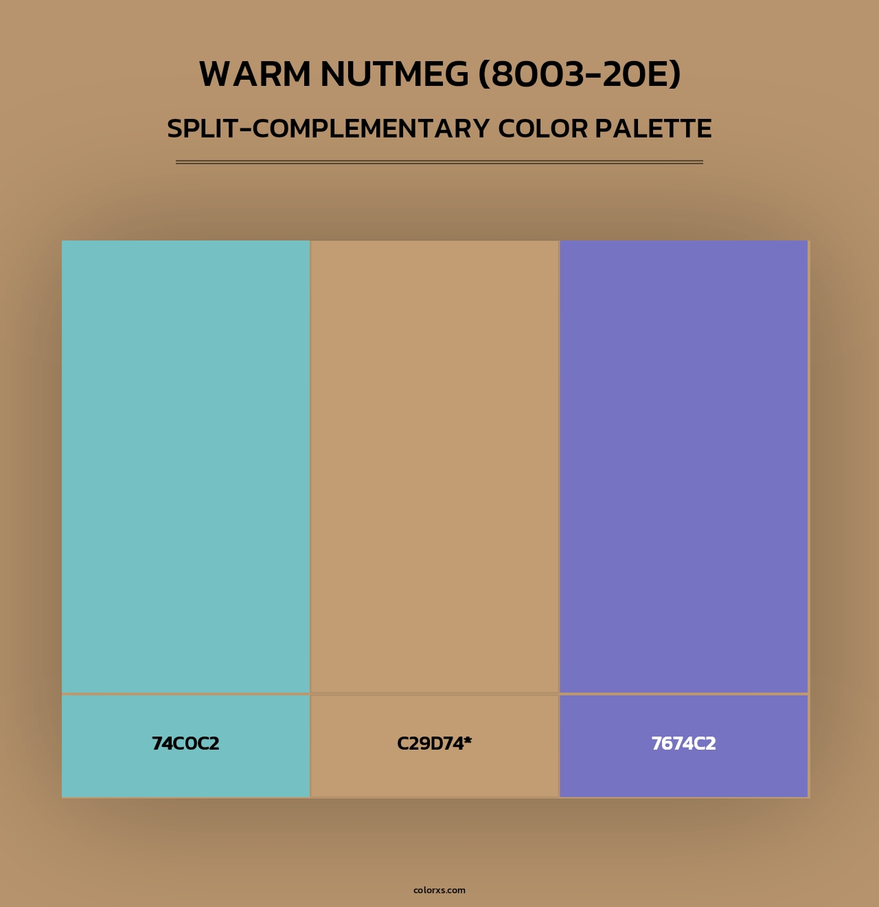 Warm Nutmeg (8003-20E) - Split-Complementary Color Palette