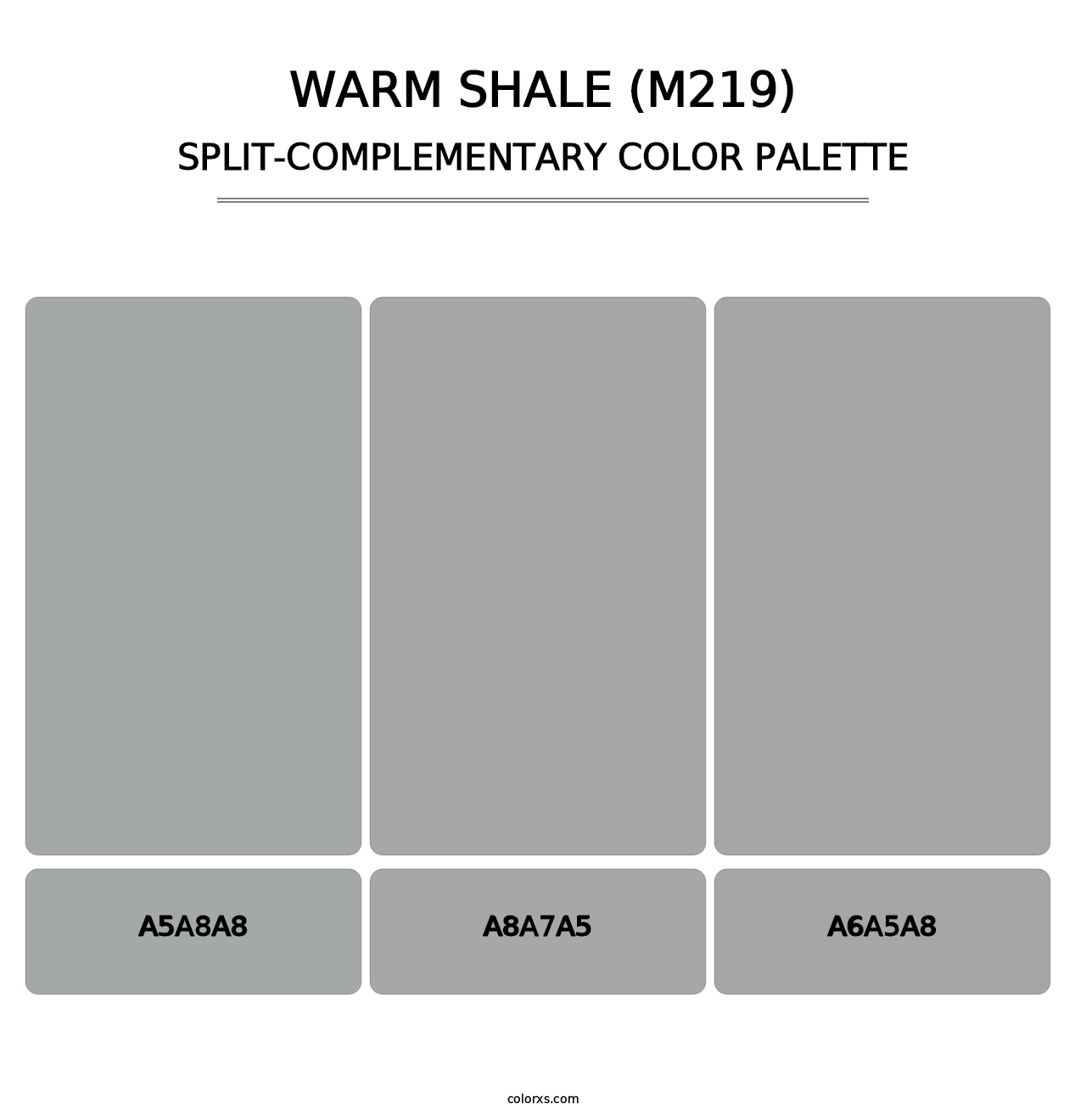 Warm Shale (M219) - Split-Complementary Color Palette