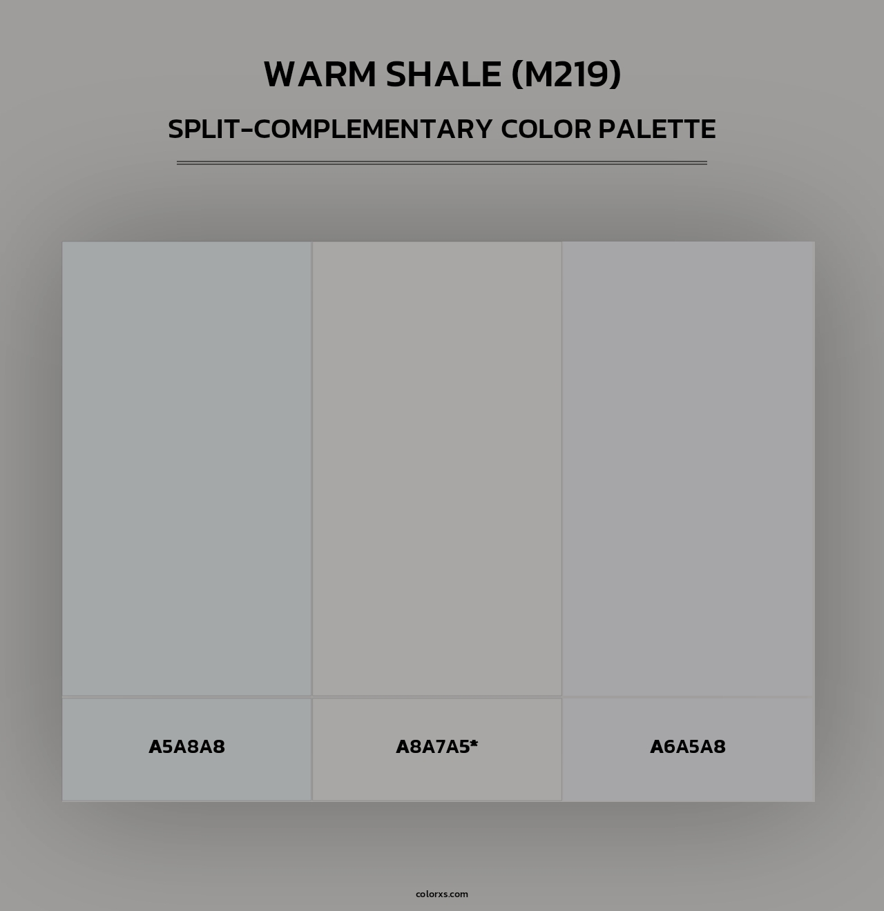 Warm Shale (M219) - Split-Complementary Color Palette