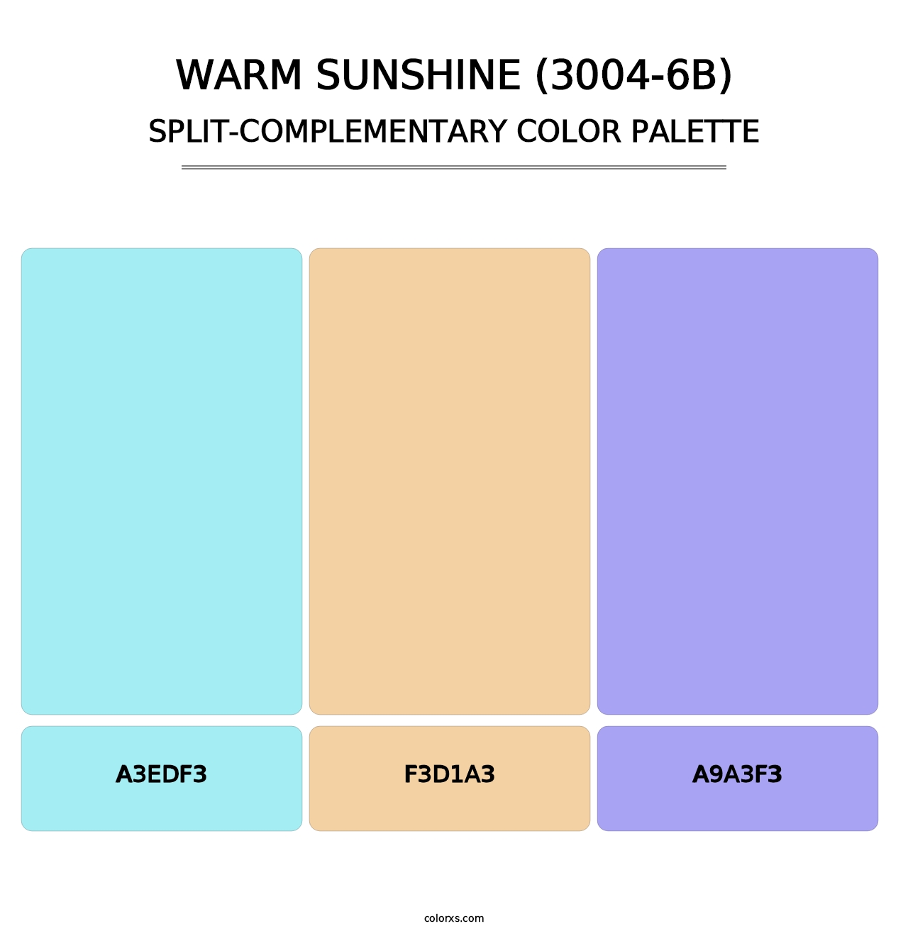 Warm Sunshine (3004-6B) - Split-Complementary Color Palette