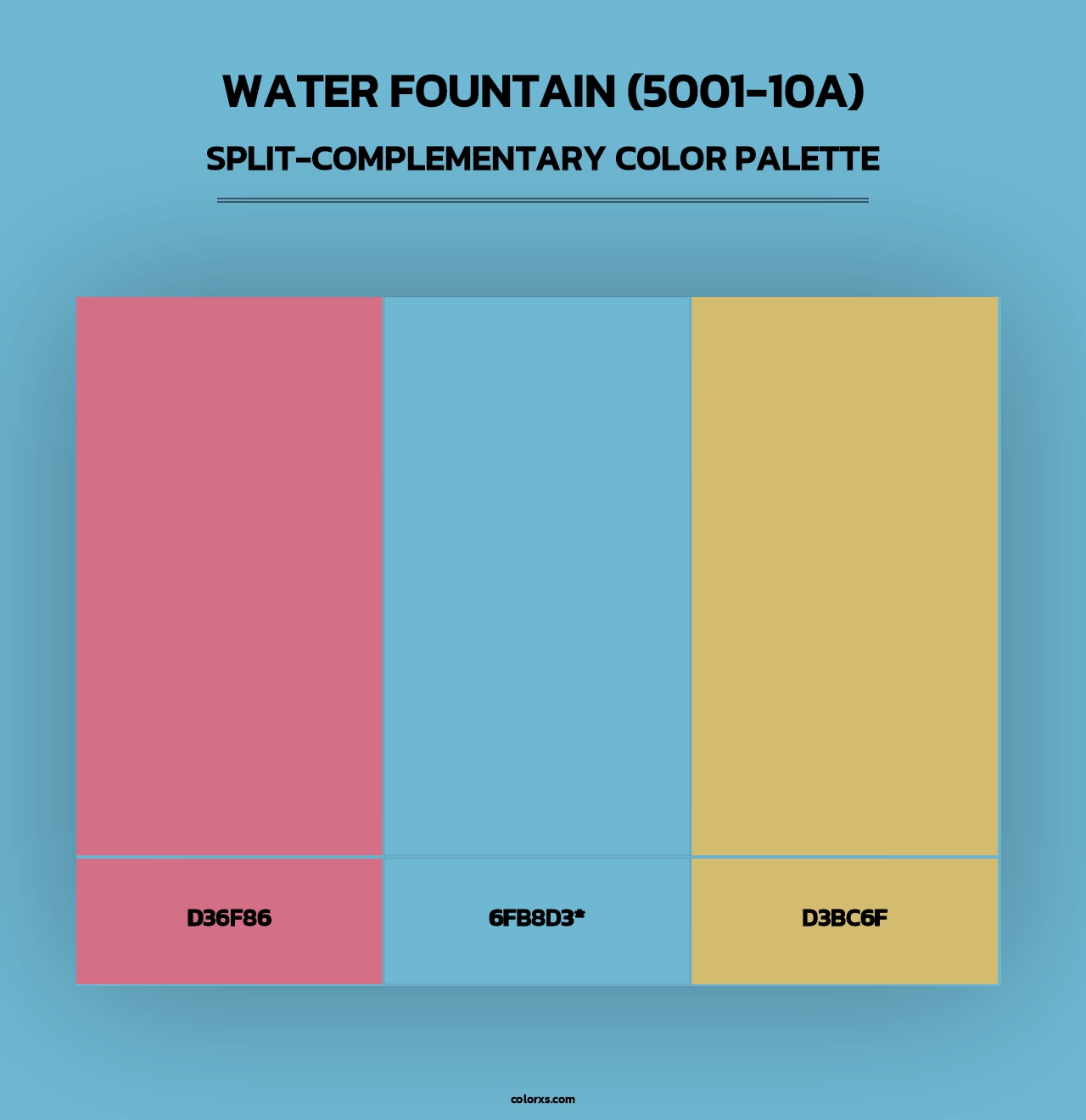 Water Fountain (5001-10A) - Split-Complementary Color Palette