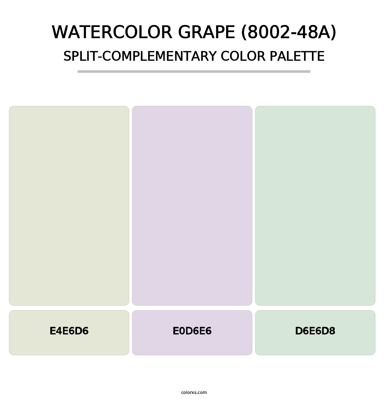 Watercolor Grape (8002-48A) - Split-Complementary Color Palette