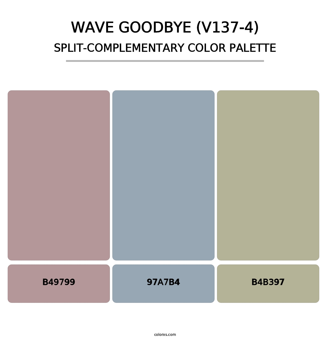 Wave Goodbye (V137-4) - Split-Complementary Color Palette