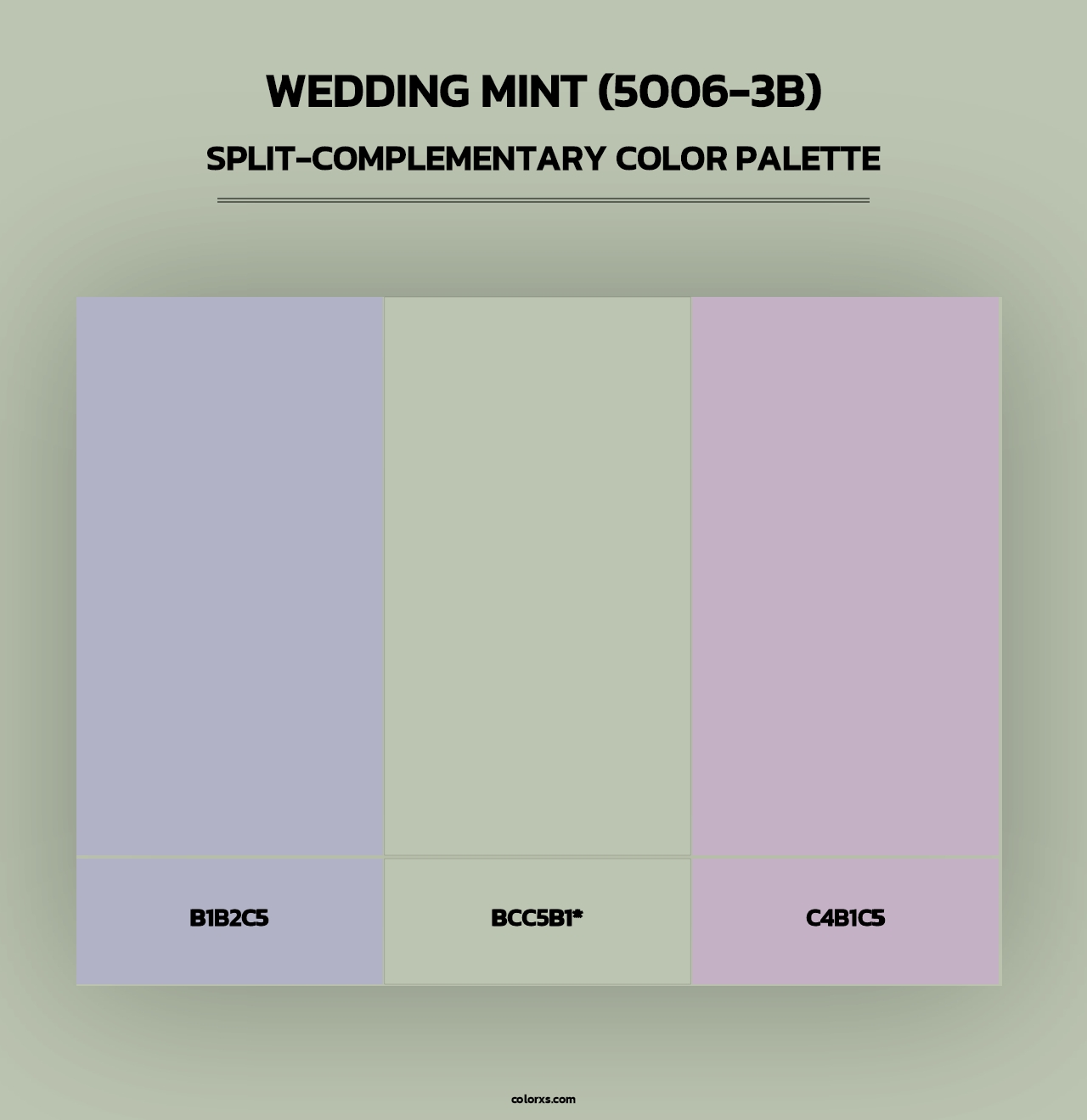 Wedding Mint (5006-3B) - Split-Complementary Color Palette