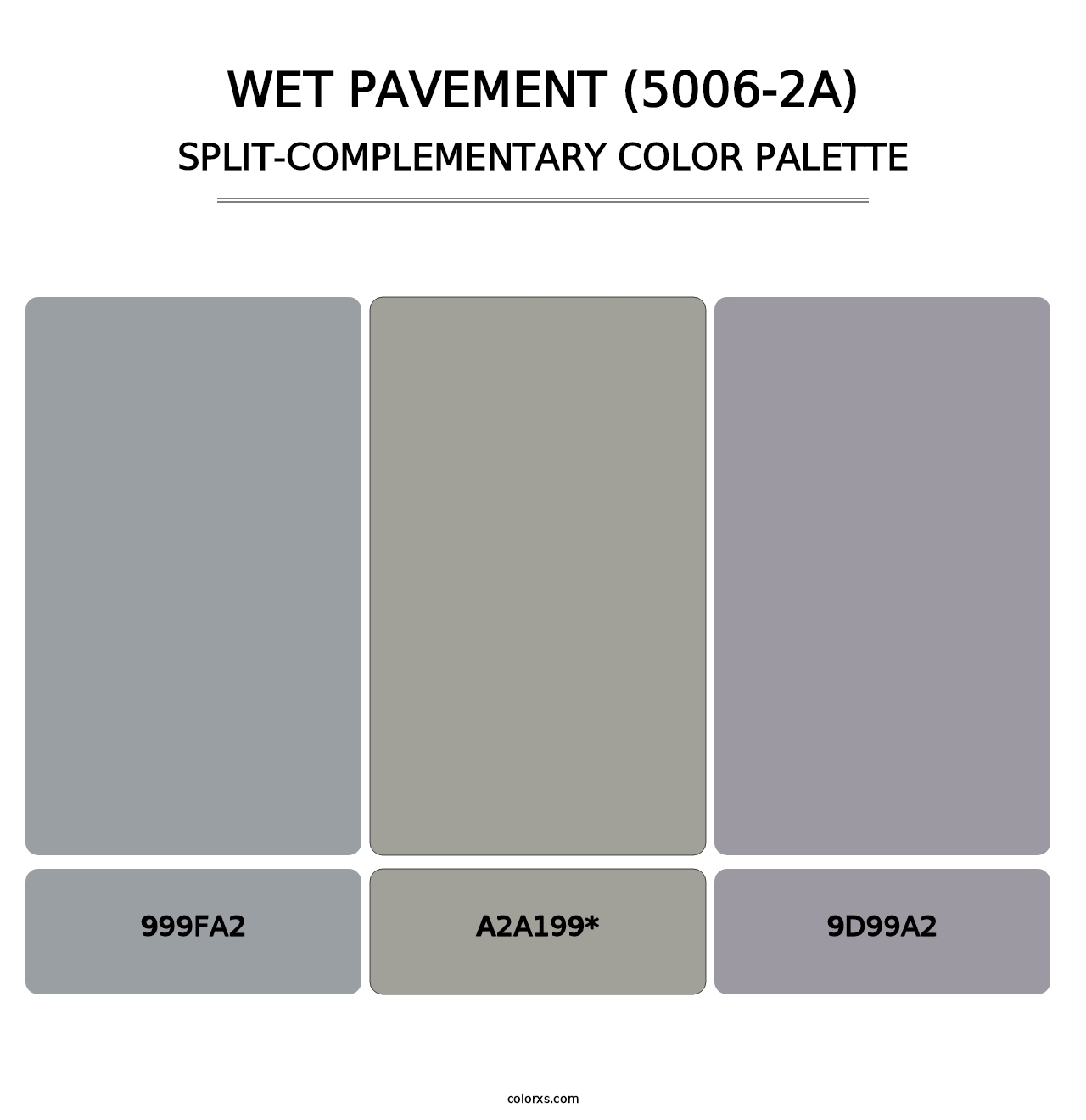 Wet Pavement (5006-2A) - Split-Complementary Color Palette