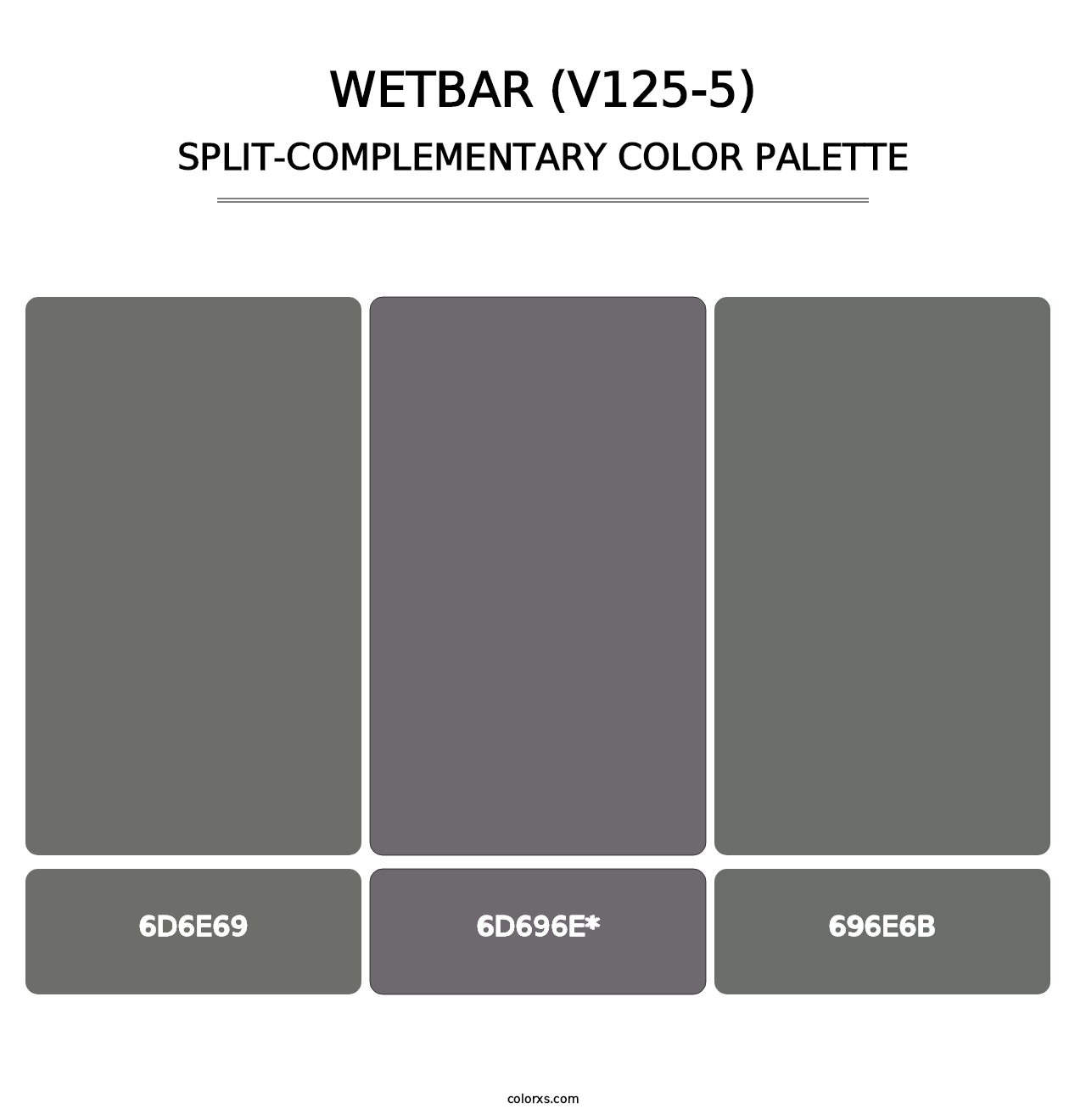 Wetbar (V125-5) - Split-Complementary Color Palette
