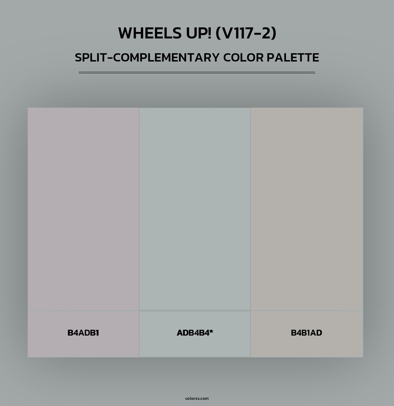 Wheels Up! (V117-2) - Split-Complementary Color Palette