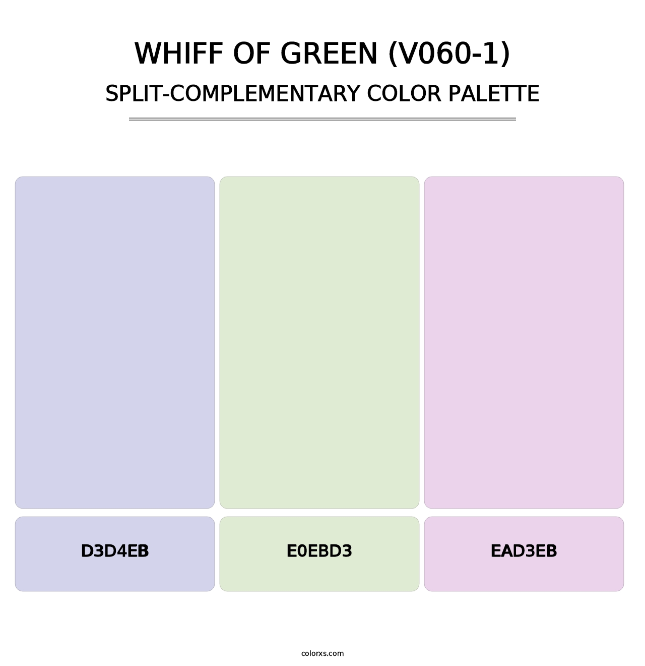 Whiff of Green (V060-1) - Split-Complementary Color Palette