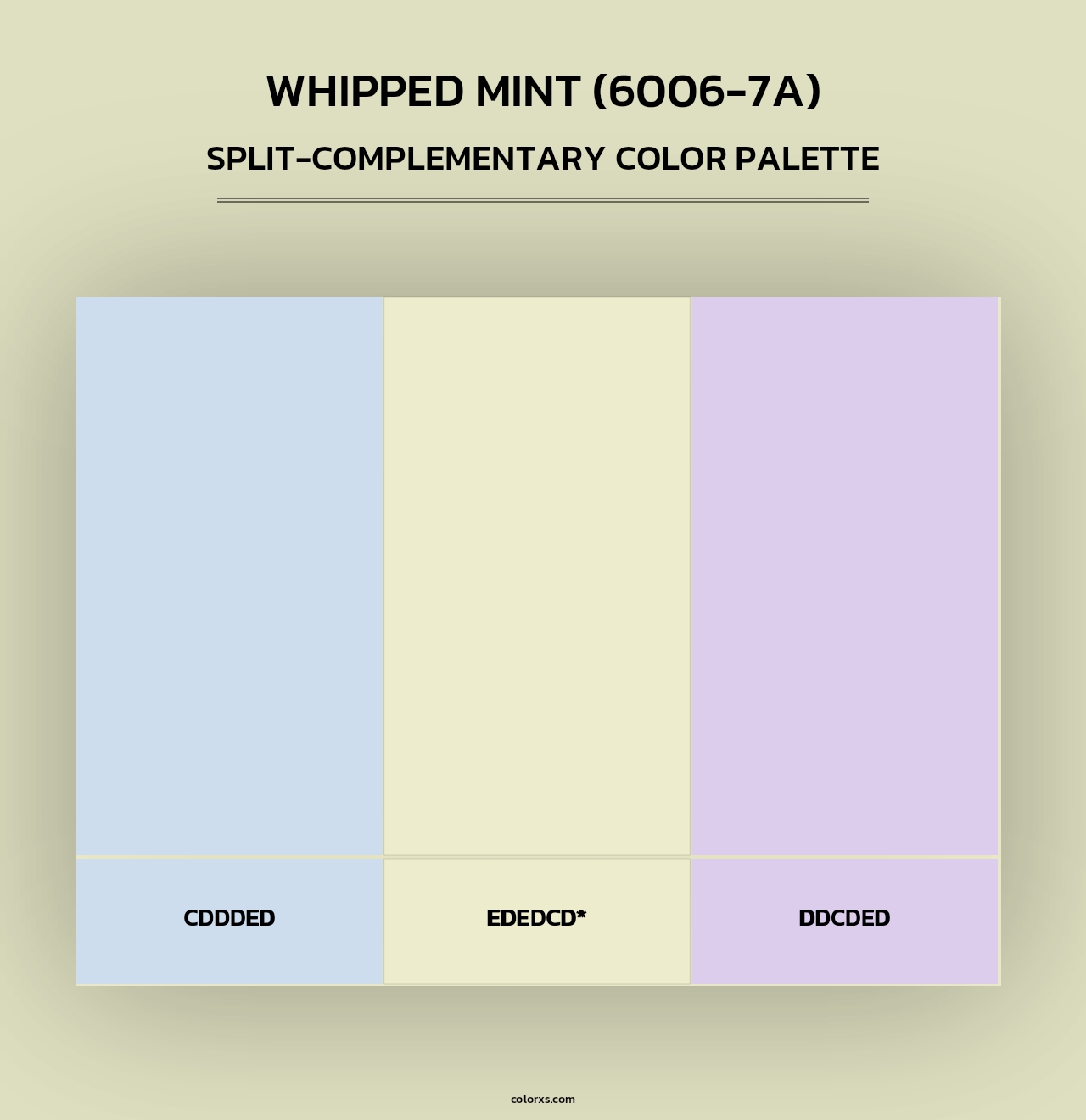 Whipped Mint (6006-7A) - Split-Complementary Color Palette
