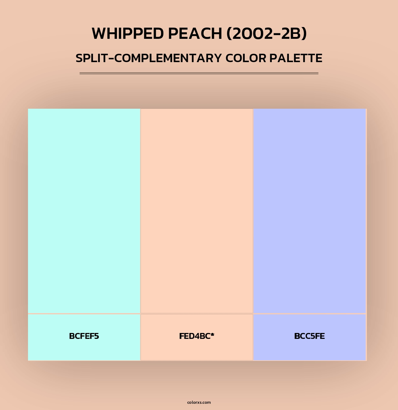 Whipped Peach (2002-2B) - Split-Complementary Color Palette