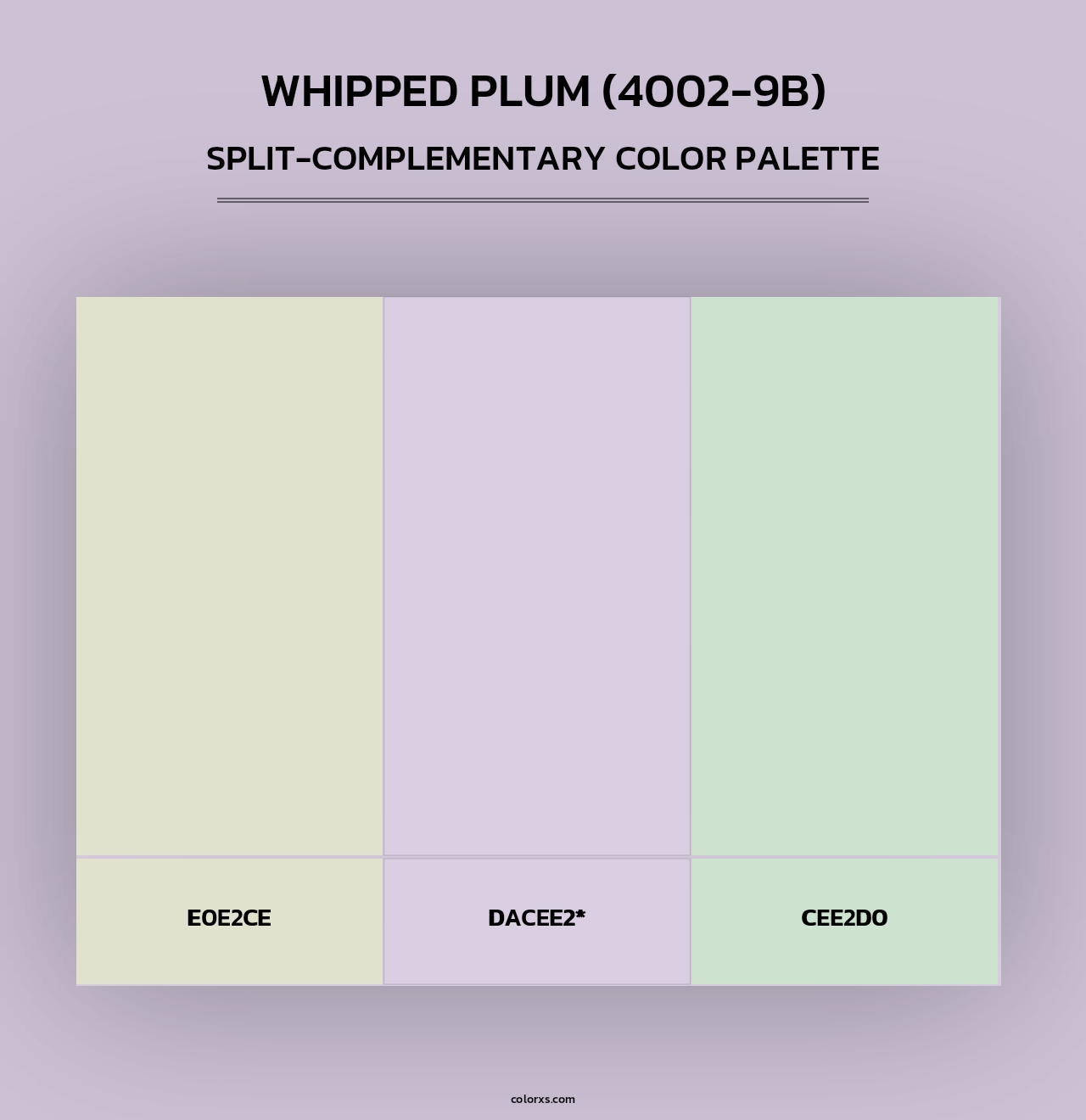 Whipped Plum (4002-9B) - Split-Complementary Color Palette