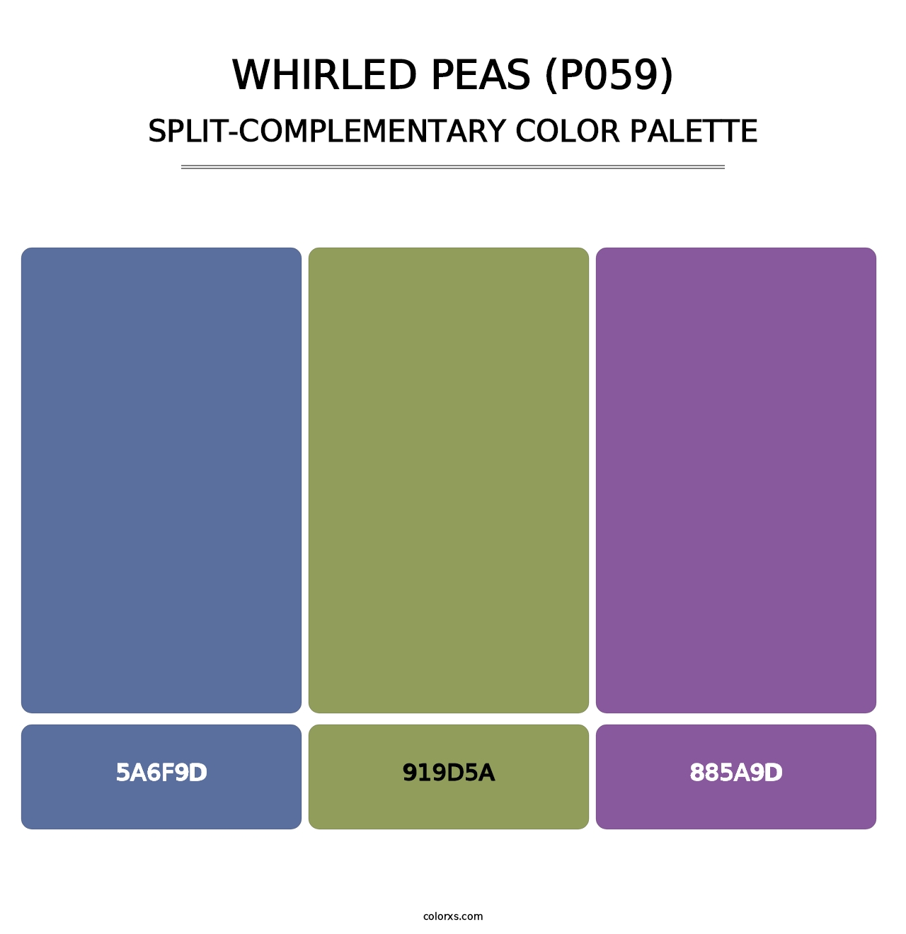 Whirled Peas (P059) - Split-Complementary Color Palette