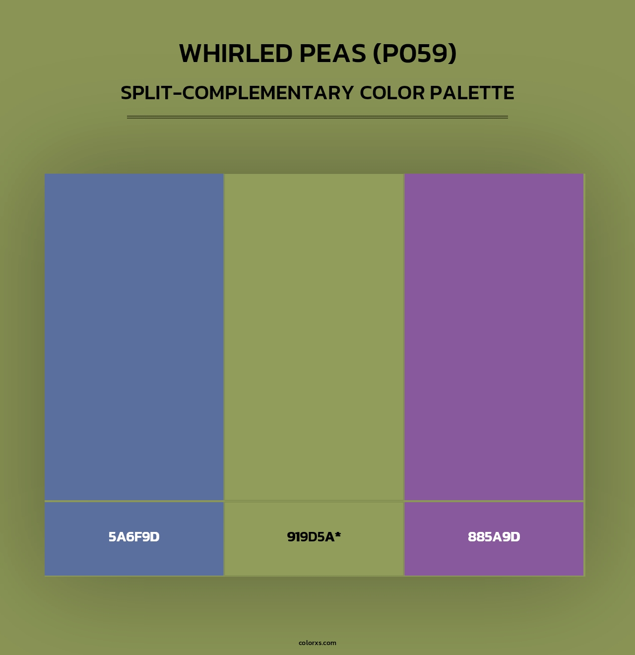 Whirled Peas (P059) - Split-Complementary Color Palette