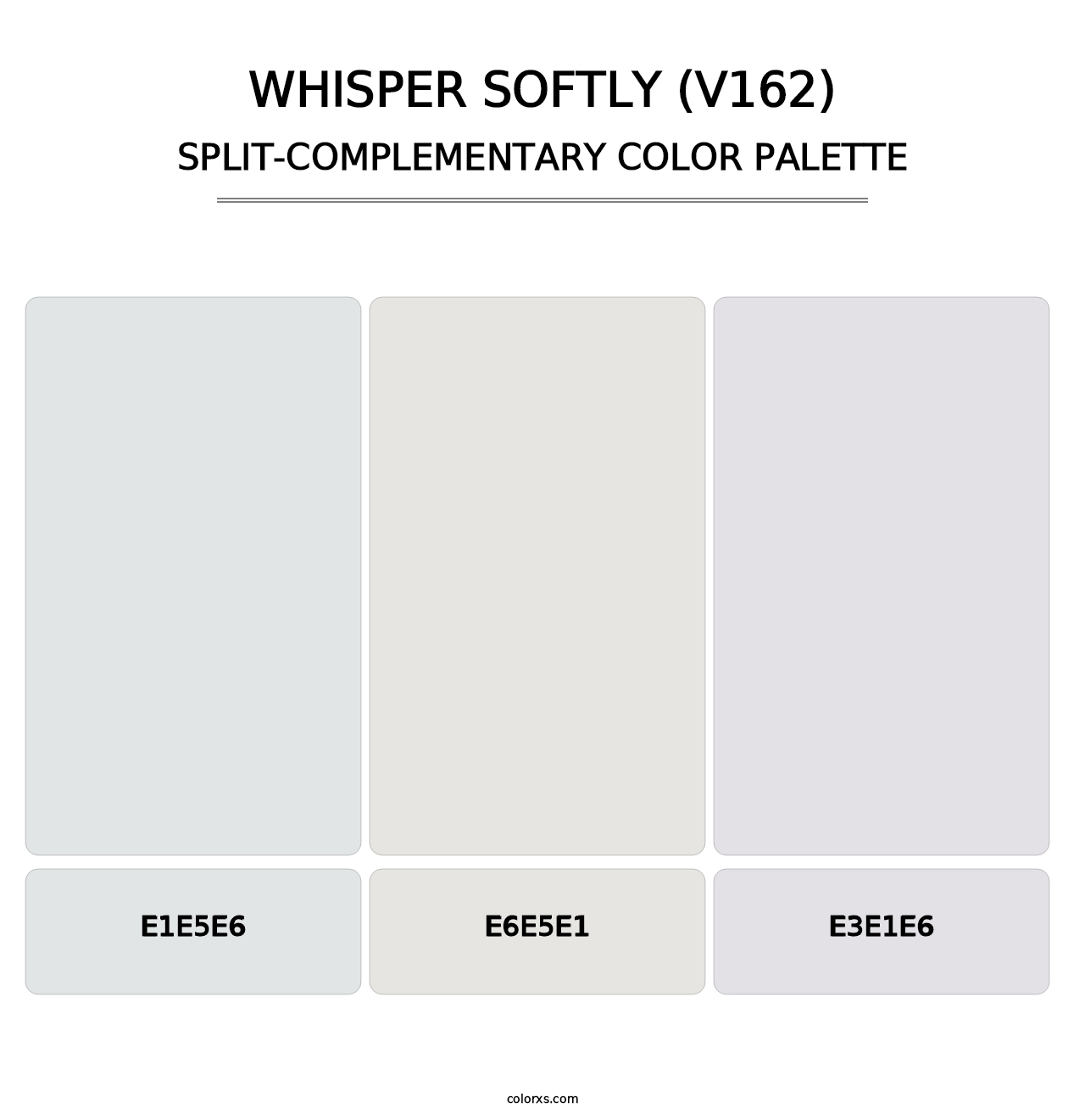 Whisper Softly (V162) - Split-Complementary Color Palette