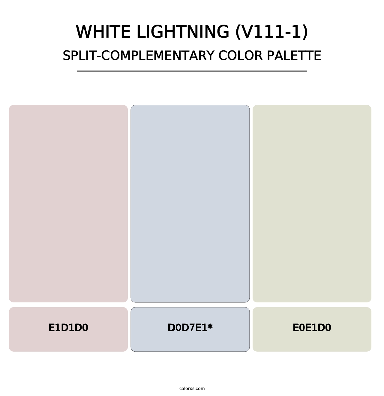 White Lightning (V111-1) - Split-Complementary Color Palette