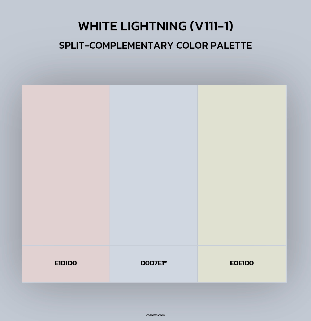 White Lightning (V111-1) - Split-Complementary Color Palette