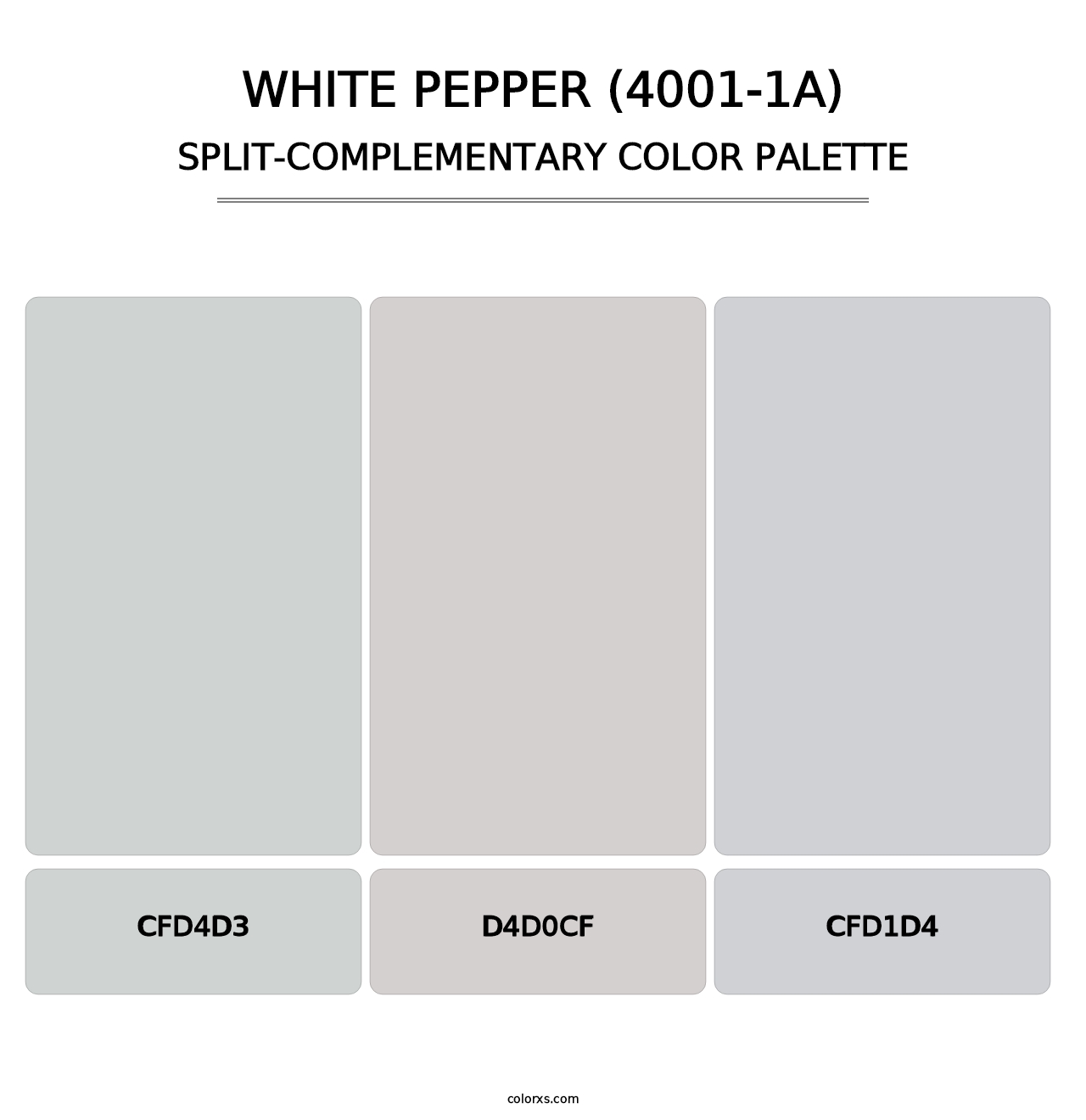 White Pepper (4001-1A) - Split-Complementary Color Palette