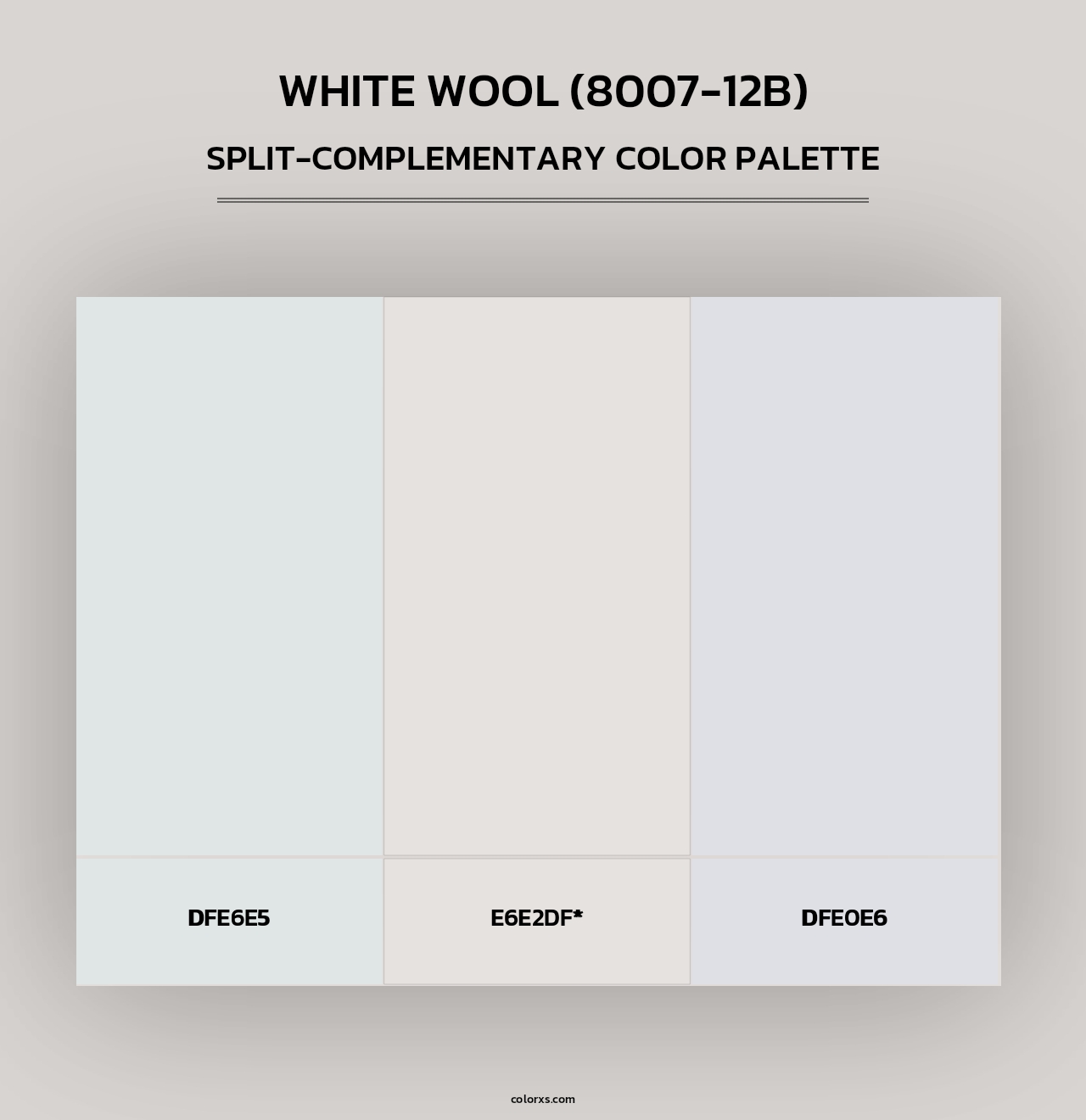 White Wool (8007-12B) - Split-Complementary Color Palette