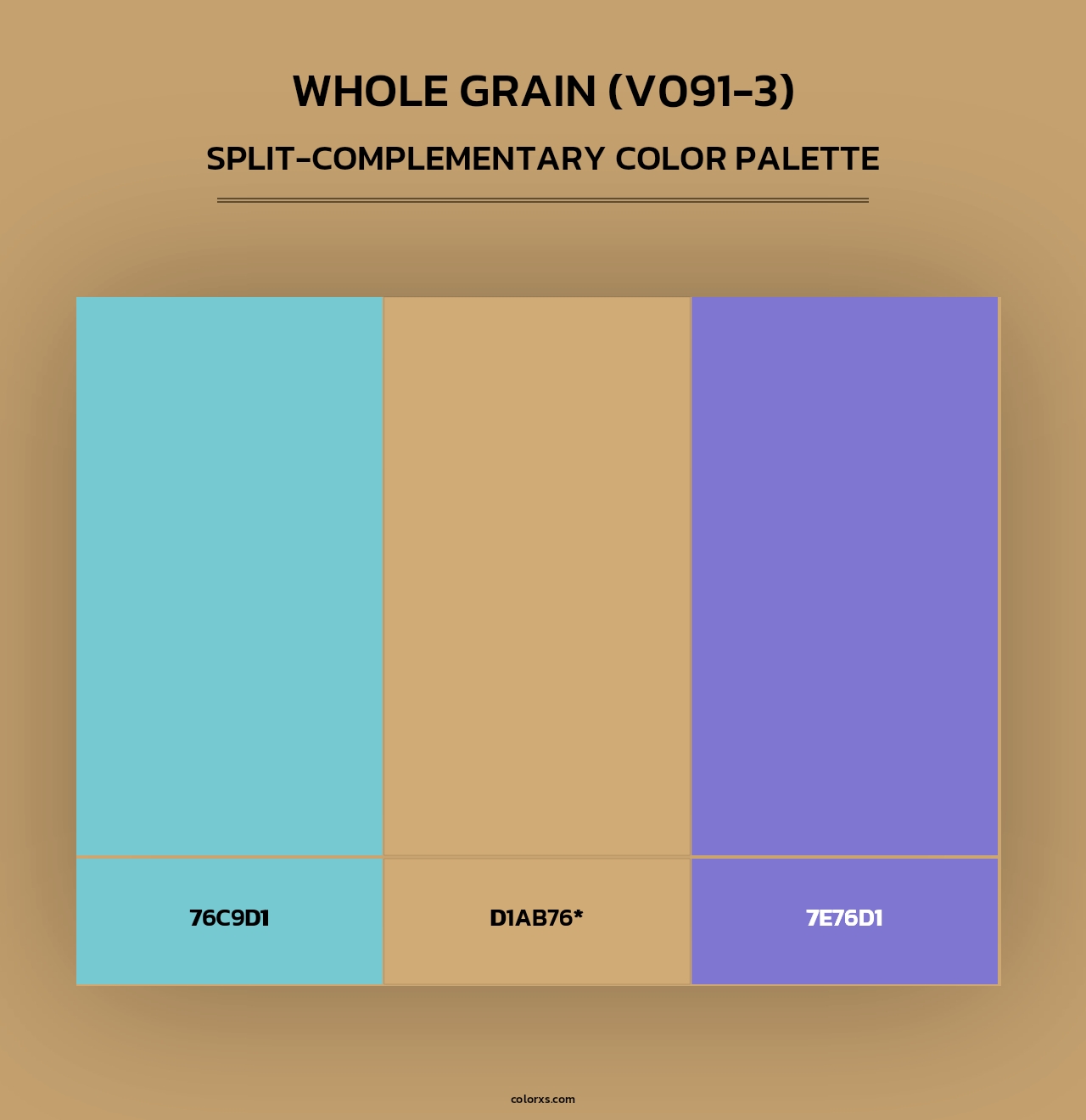 Whole Grain (V091-3) - Split-Complementary Color Palette