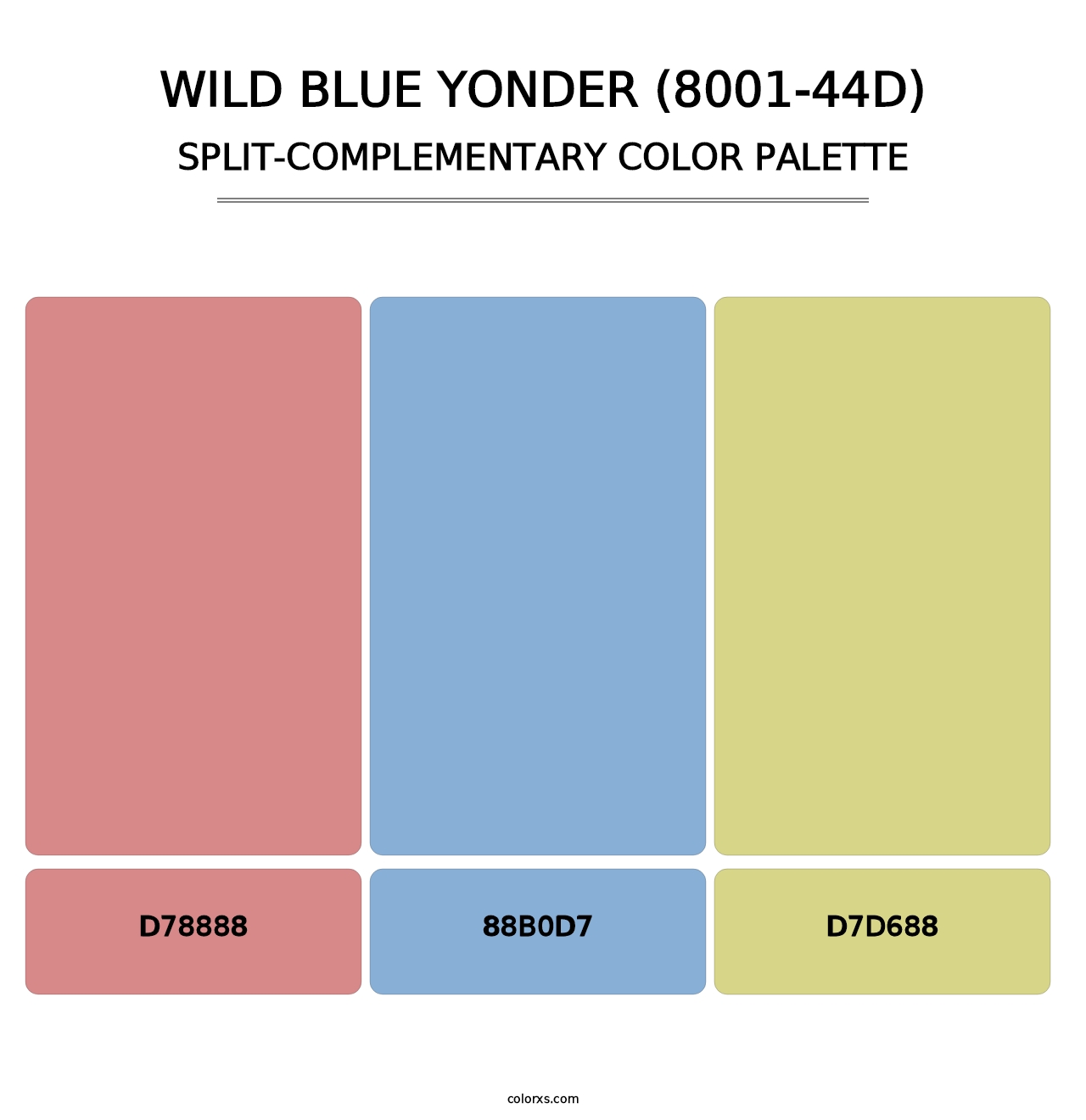 Wild Blue Yonder (8001-44D) - Split-Complementary Color Palette