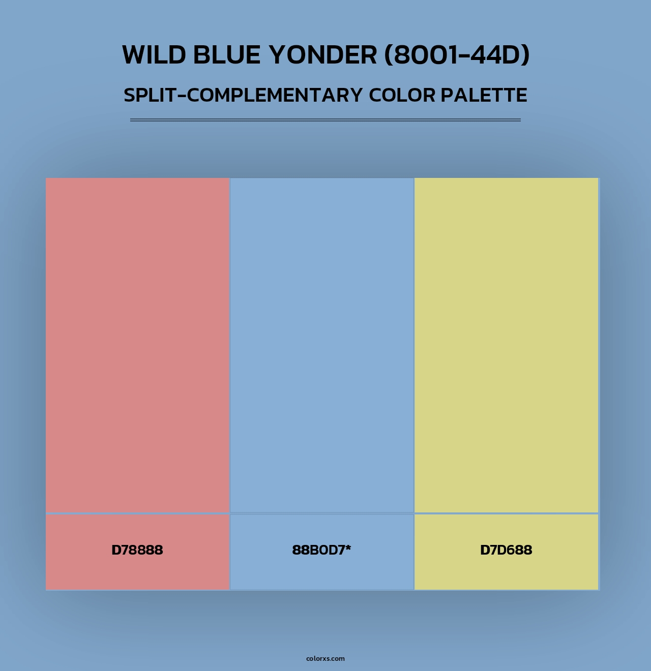 Wild Blue Yonder (8001-44D) - Split-Complementary Color Palette