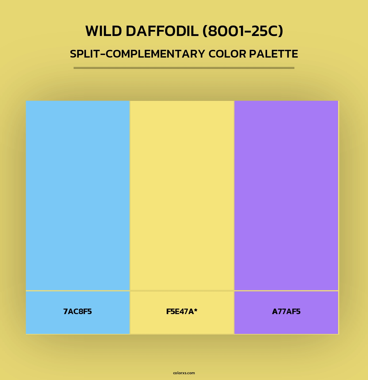Wild Daffodil (8001-25C) - Split-Complementary Color Palette
