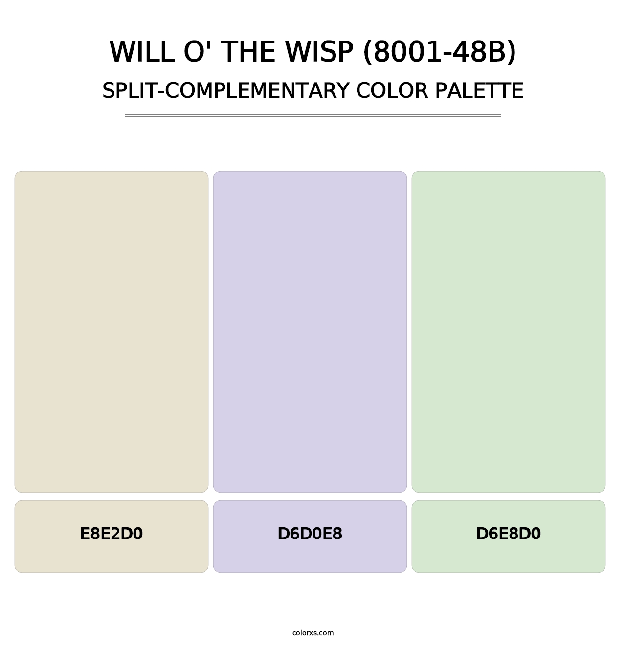 Will o' the Wisp (8001-48B) - Split-Complementary Color Palette