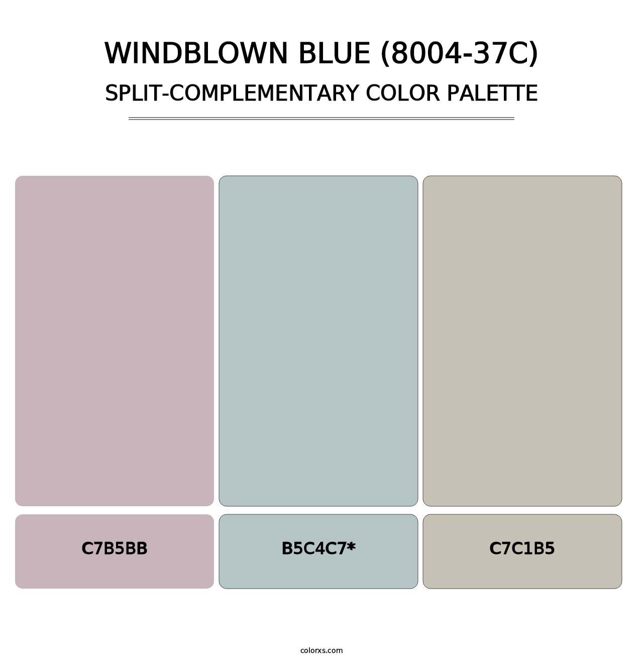 Windblown Blue (8004-37C) - Split-Complementary Color Palette