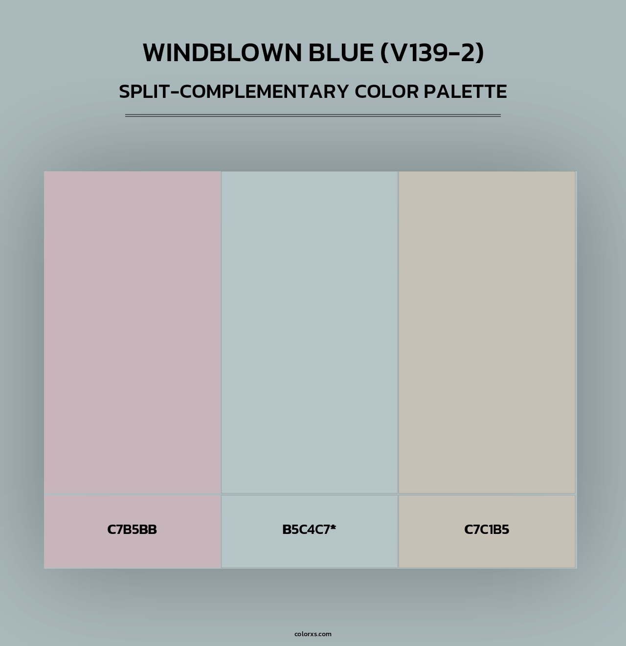 Windblown Blue (V139-2) - Split-Complementary Color Palette