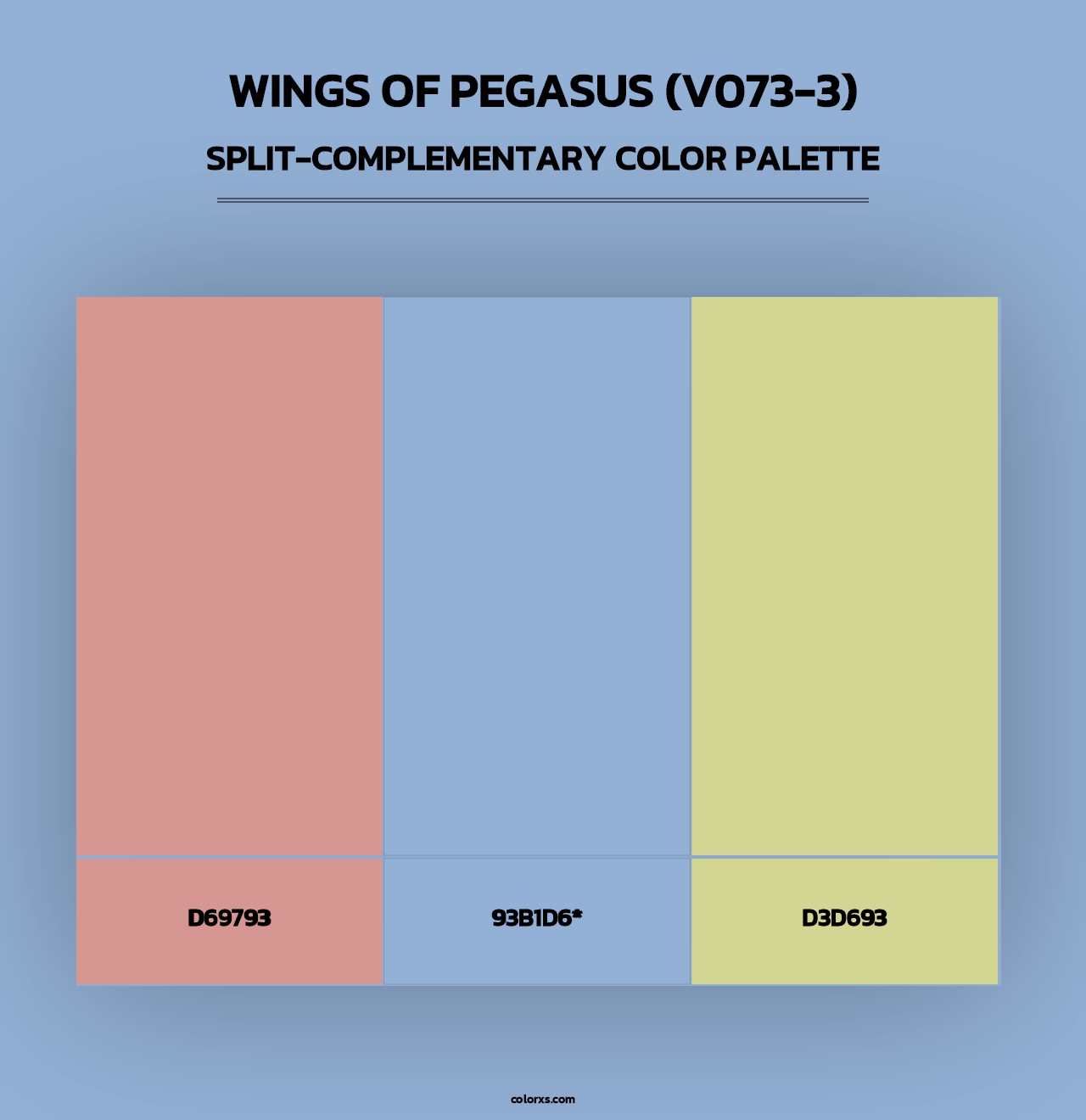 Wings of Pegasus (V073-3) - Split-Complementary Color Palette
