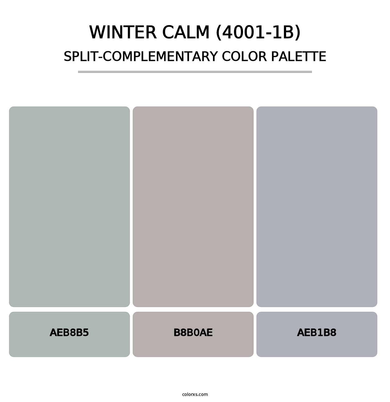 Winter Calm (4001-1B) - Split-Complementary Color Palette