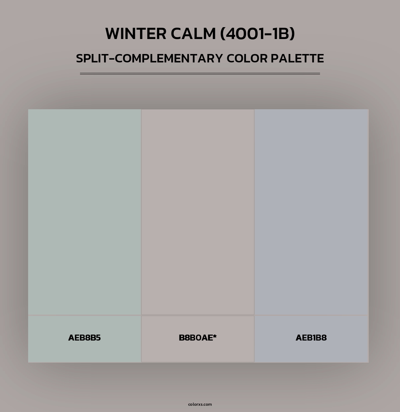 Winter Calm (4001-1B) - Split-Complementary Color Palette