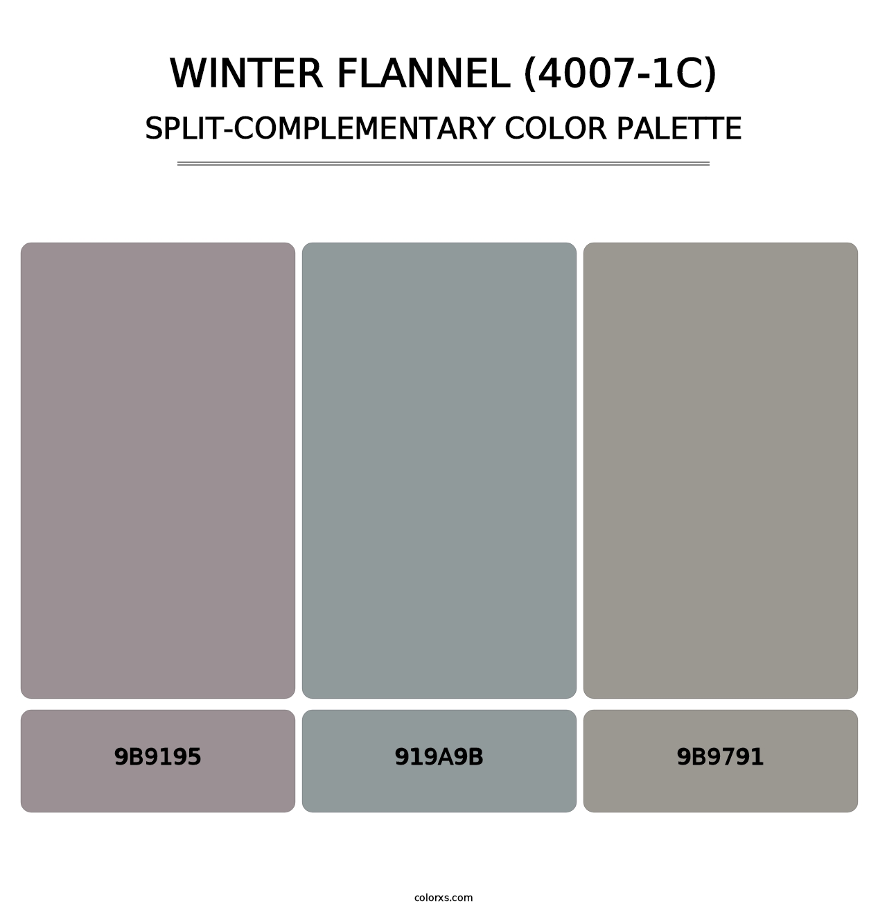 Winter Flannel (4007-1C) - Split-Complementary Color Palette