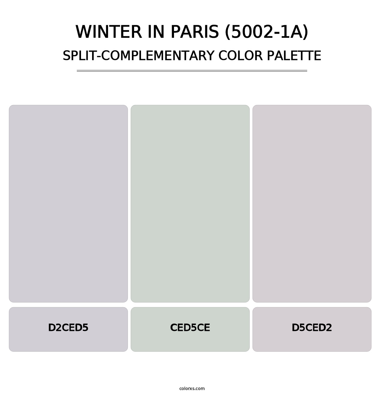 Winter in Paris (5002-1A) - Split-Complementary Color Palette