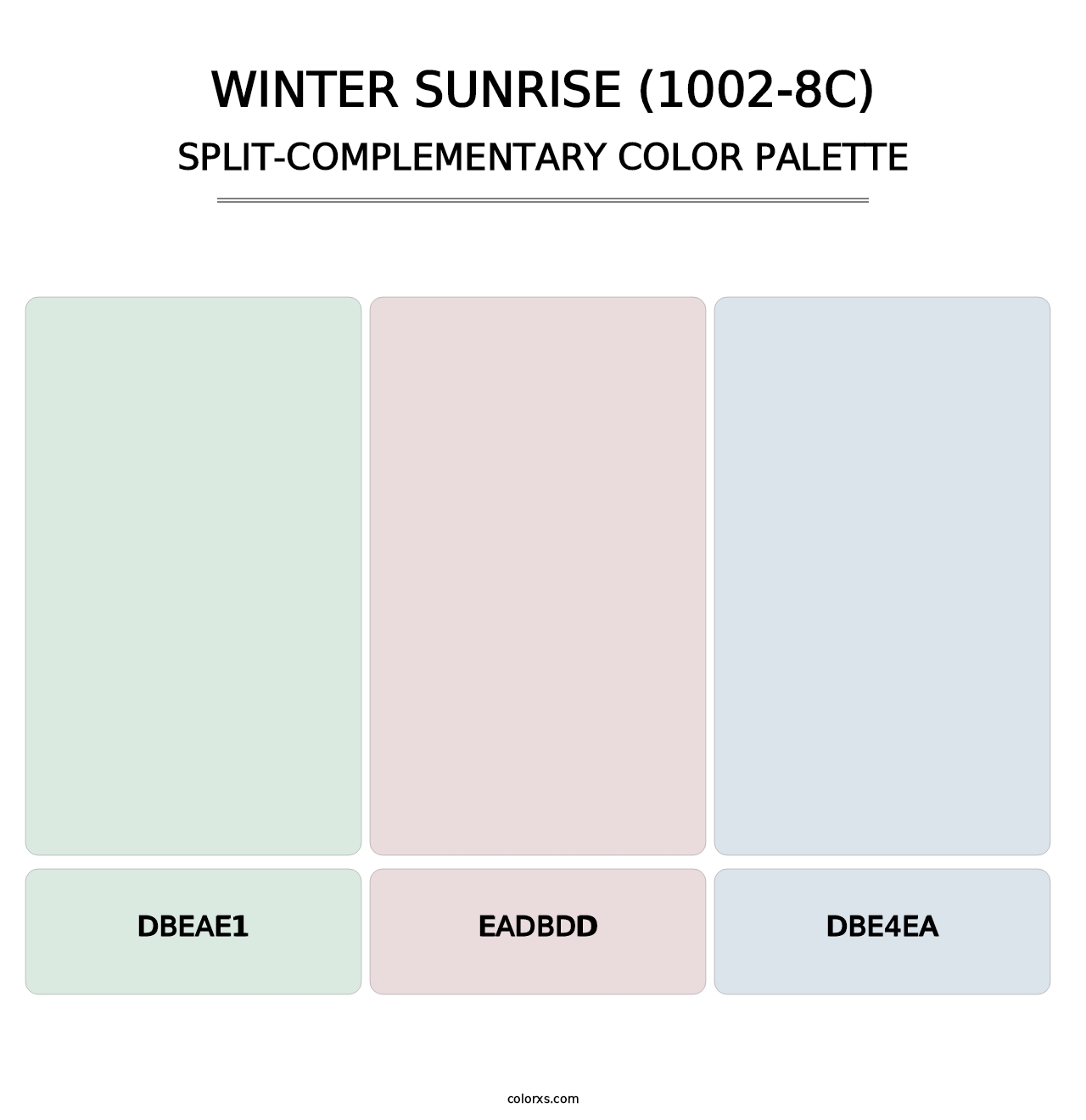 Winter Sunrise (1002-8C) - Split-Complementary Color Palette