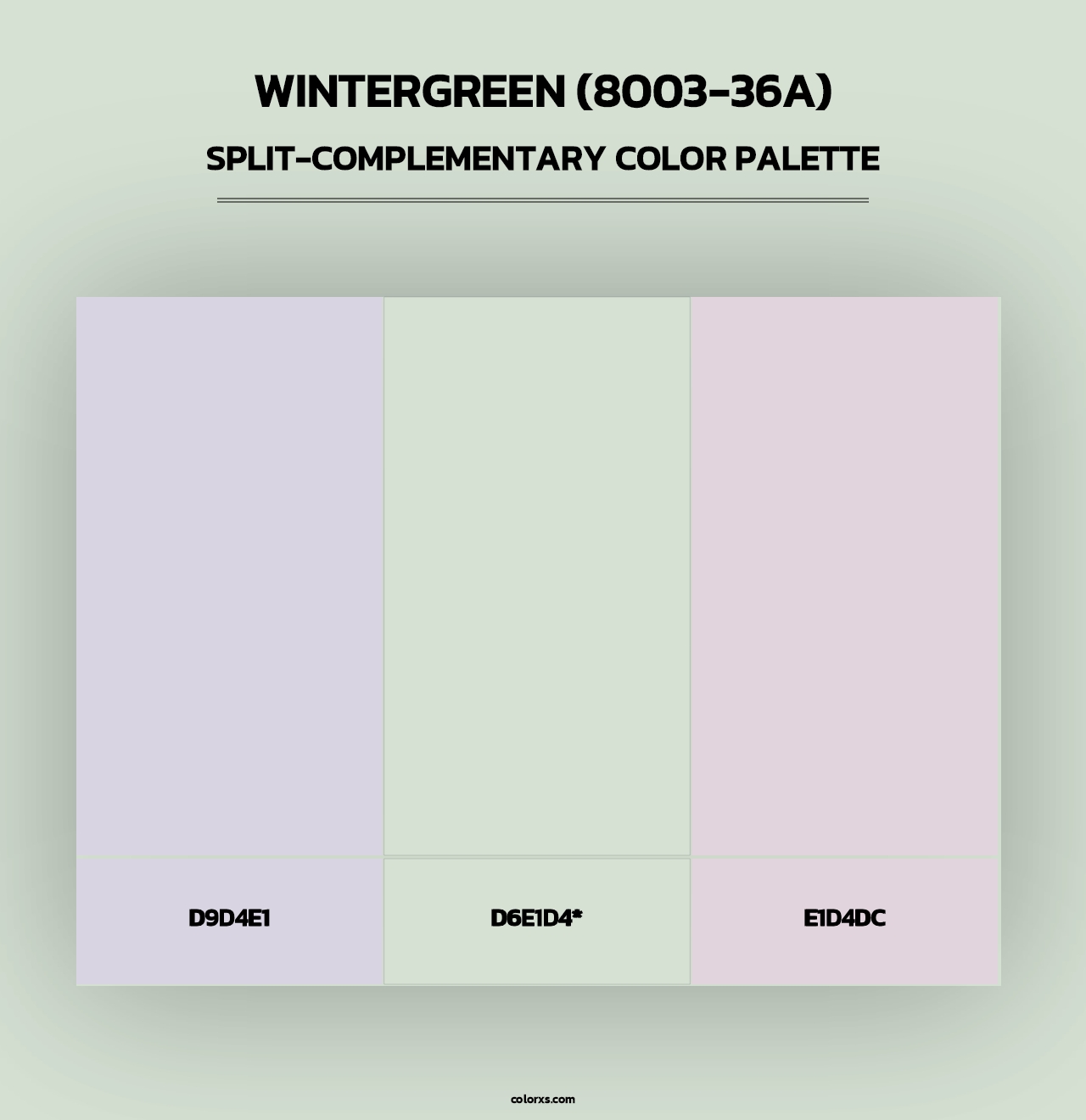 Wintergreen (8003-36A) - Split-Complementary Color Palette