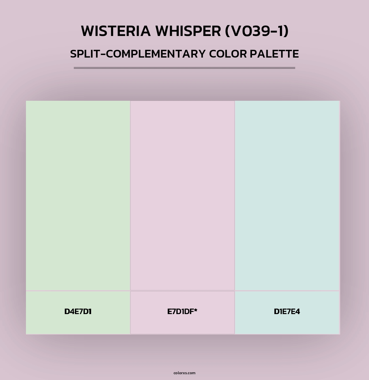 Wisteria Whisper (V039-1) - Split-Complementary Color Palette