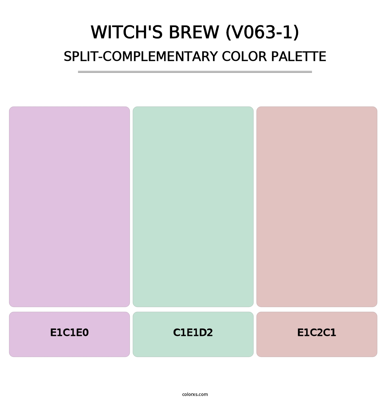 Witch's Brew (V063-1) - Split-Complementary Color Palette