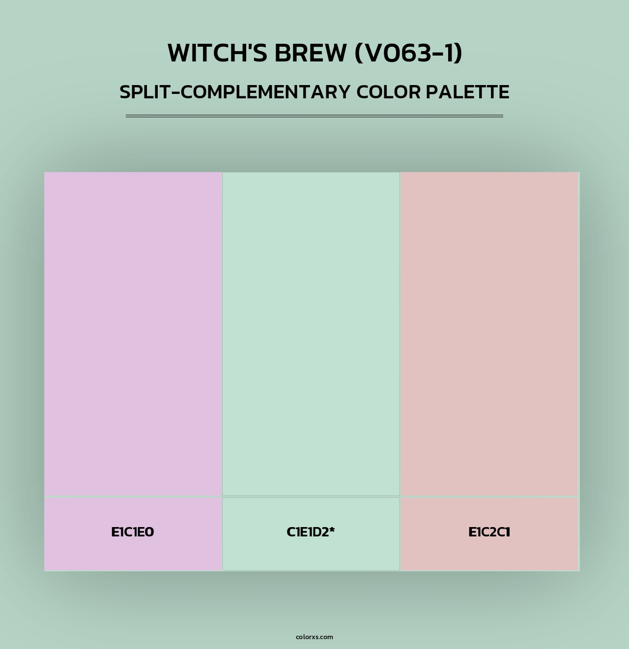 Witch's Brew (V063-1) - Split-Complementary Color Palette