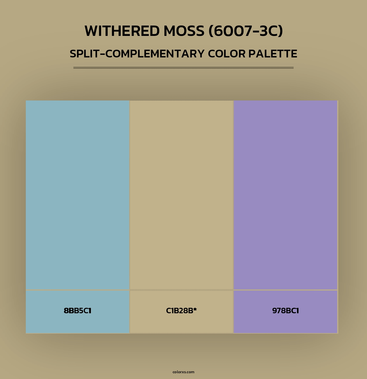Withered Moss (6007-3C) - Split-Complementary Color Palette