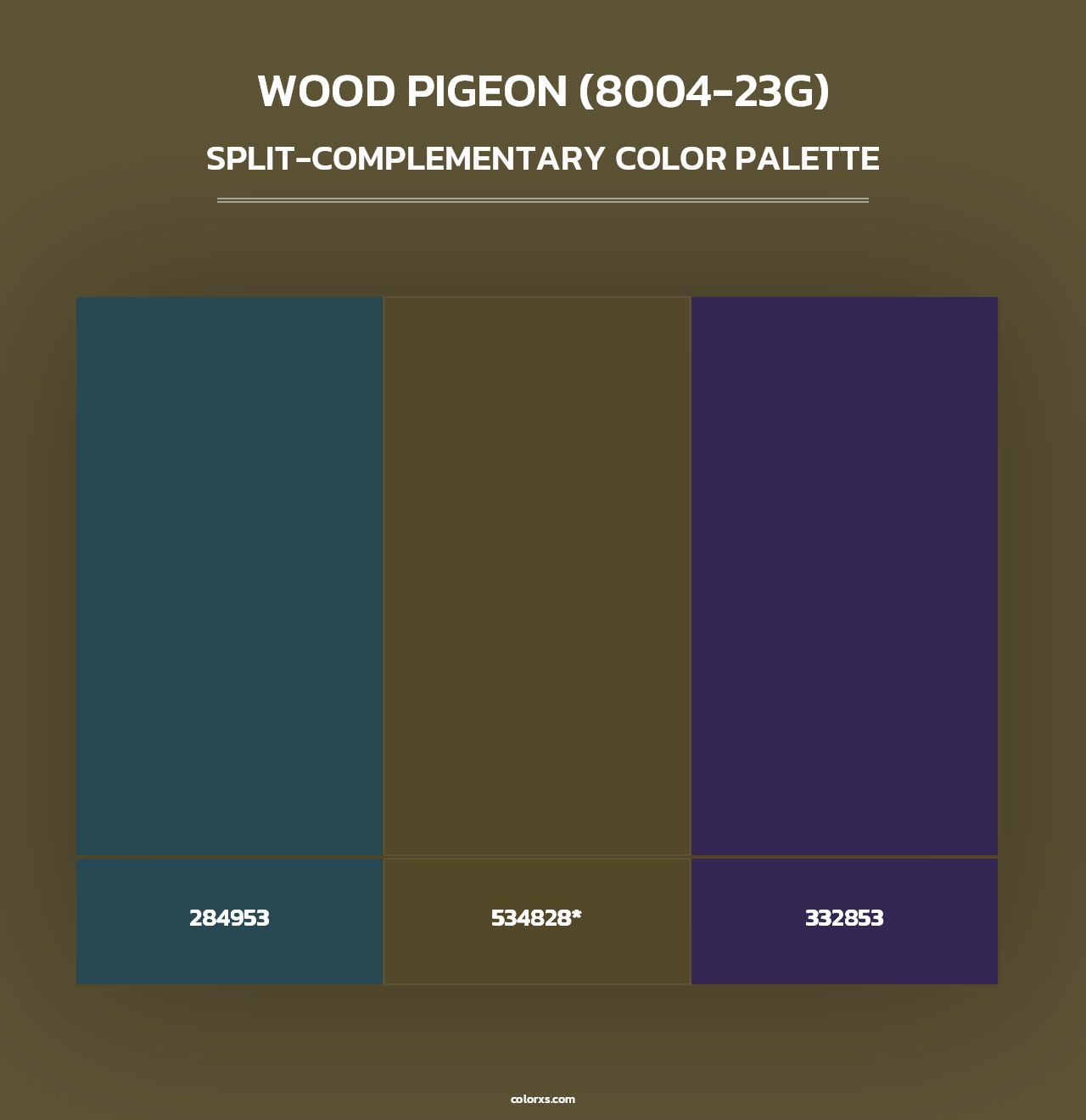 Wood Pigeon (8004-23G) - Split-Complementary Color Palette