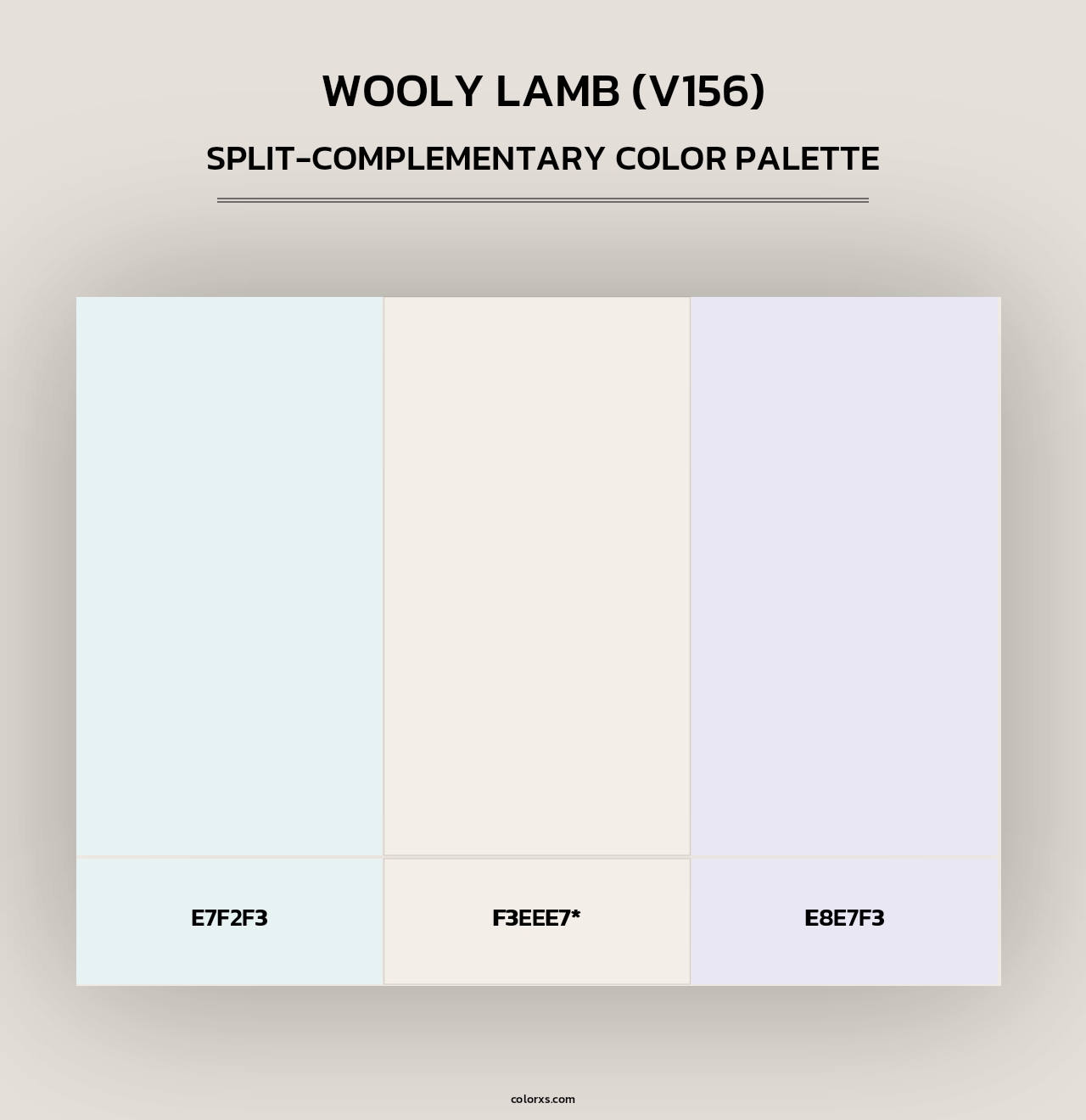Wooly Lamb (V156) - Split-Complementary Color Palette
