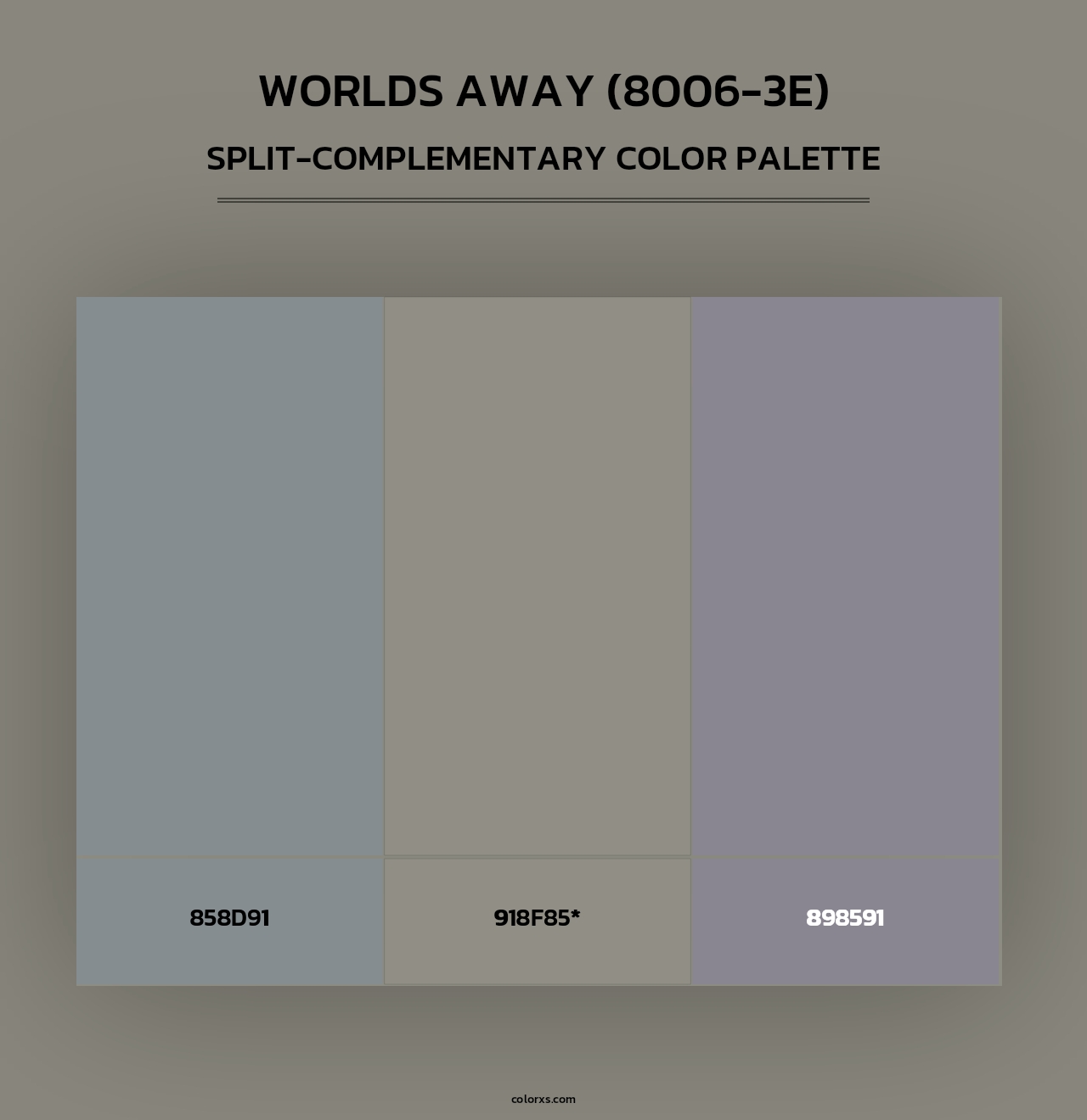 Worlds Away (8006-3E) - Split-Complementary Color Palette