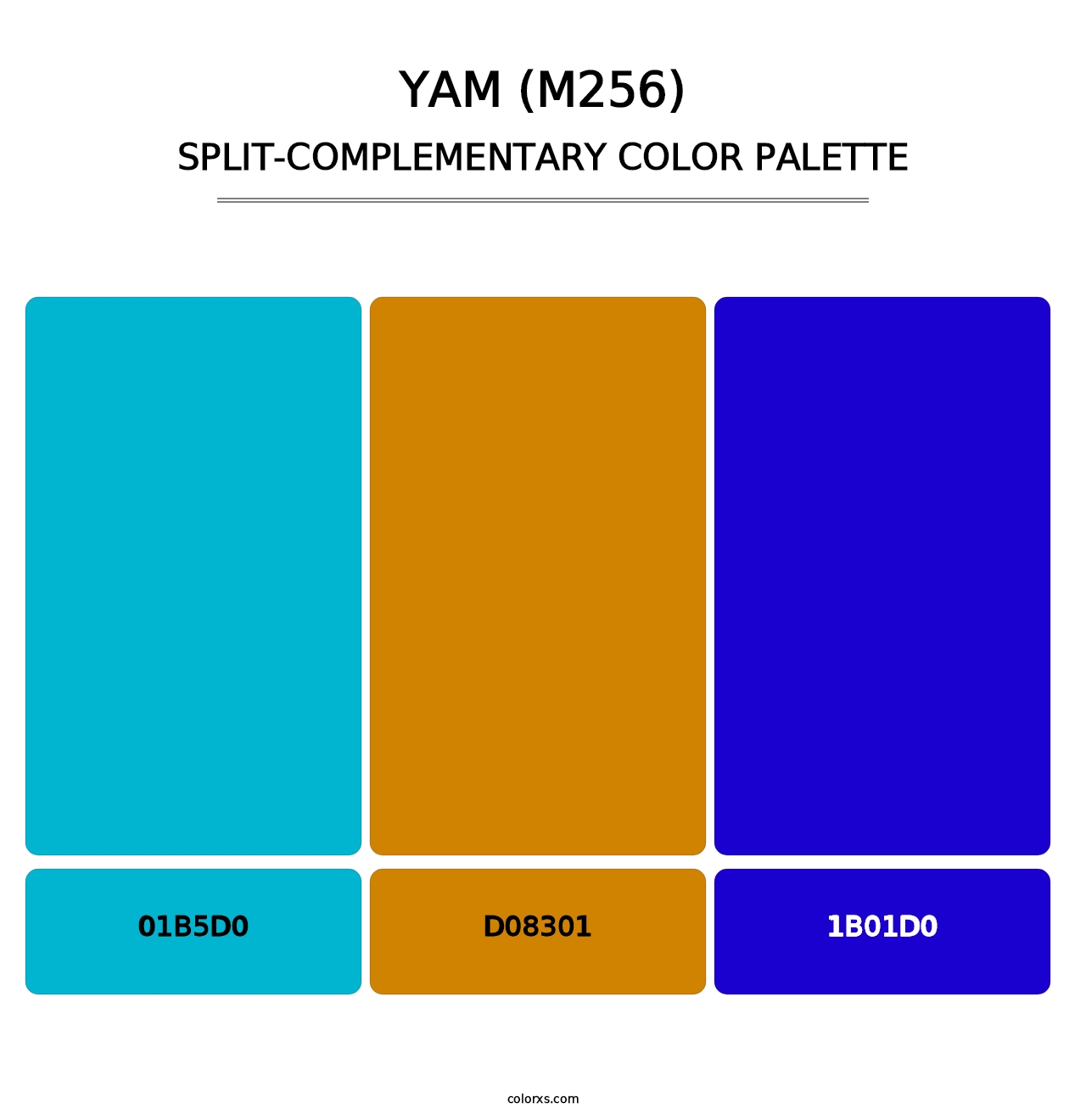 Yam (M256) - Split-Complementary Color Palette