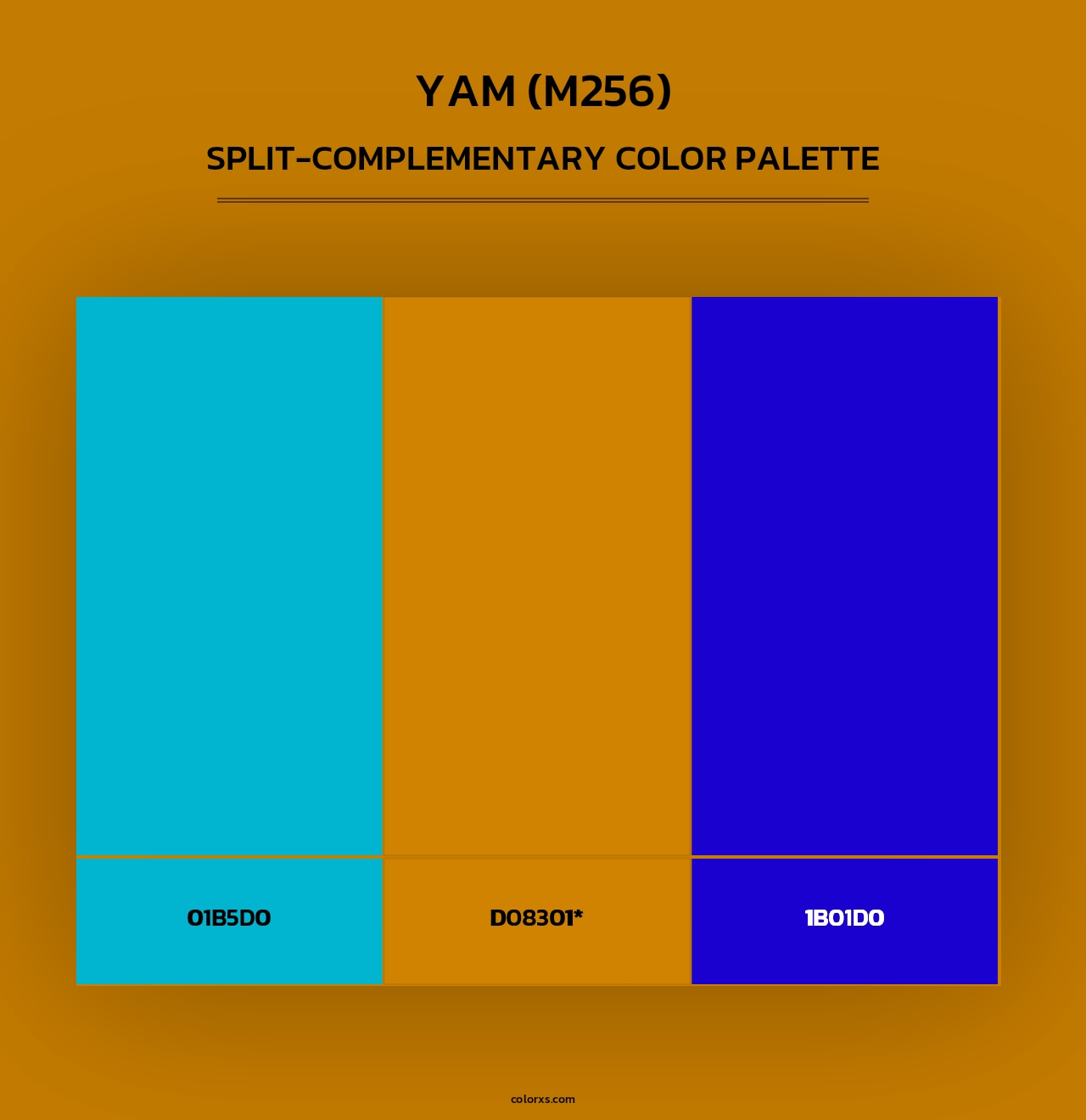 Yam (M256) - Split-Complementary Color Palette