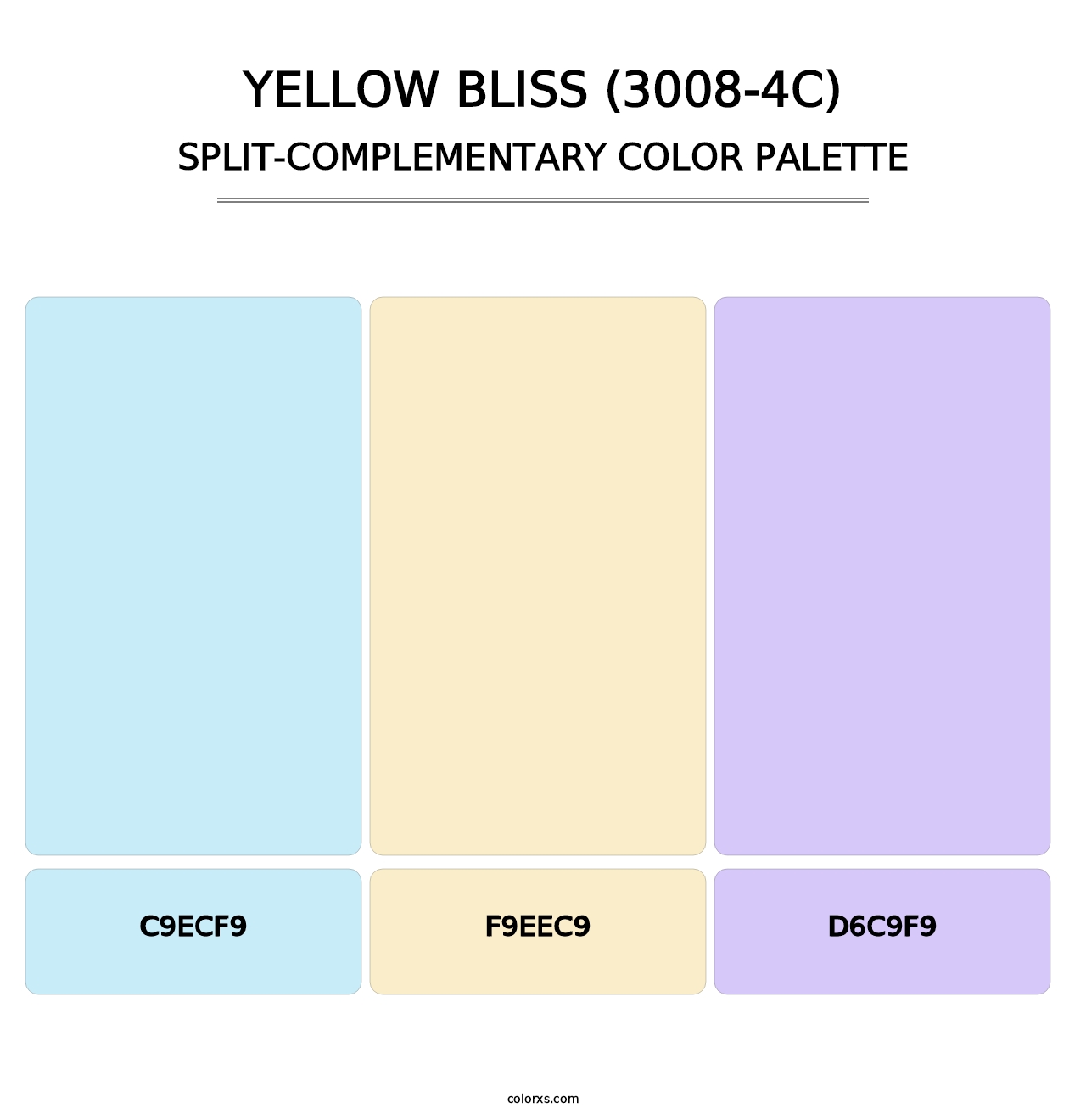 Yellow Bliss (3008-4C) - Split-Complementary Color Palette